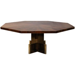 French Dining Room Octagonal Table in Walnut
