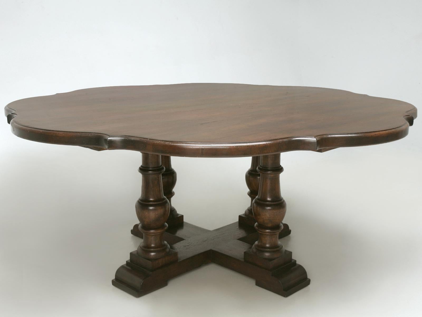 French Dining Table Custom Made Handcrafted Clover Design to Your Specifications For Sale 3