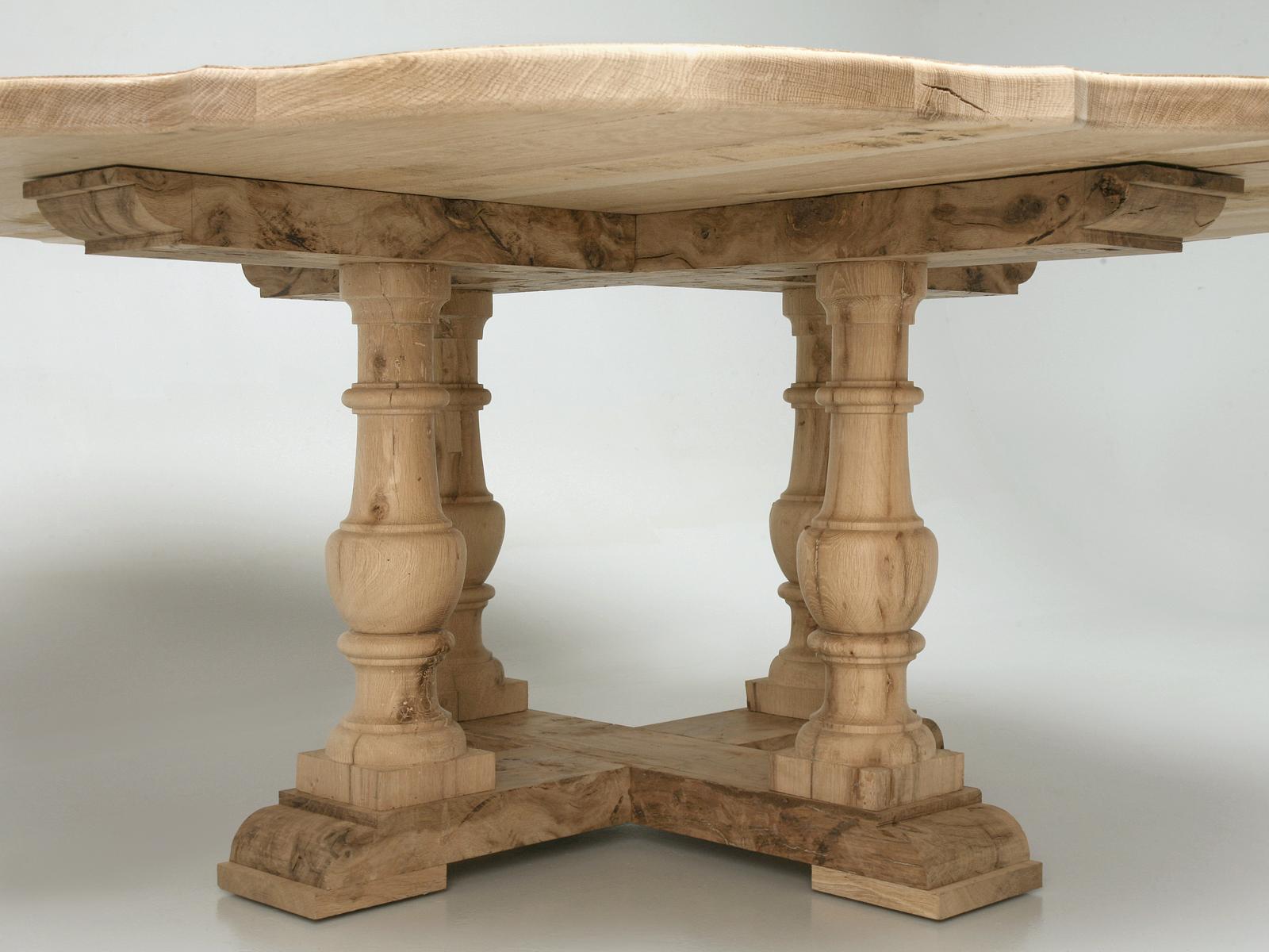 Hand-Crafted French Dining Table Custom Made Handcrafted Clover Design to Your Specifications For Sale