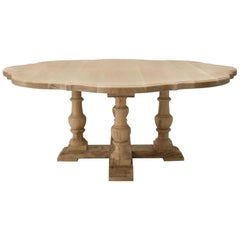 French Dining Table Custom Made Handcrafted Clover Design to Your Specifications