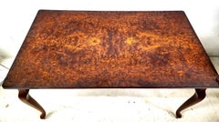 French Dining Table High Gloss Birdseye Maple Extendable