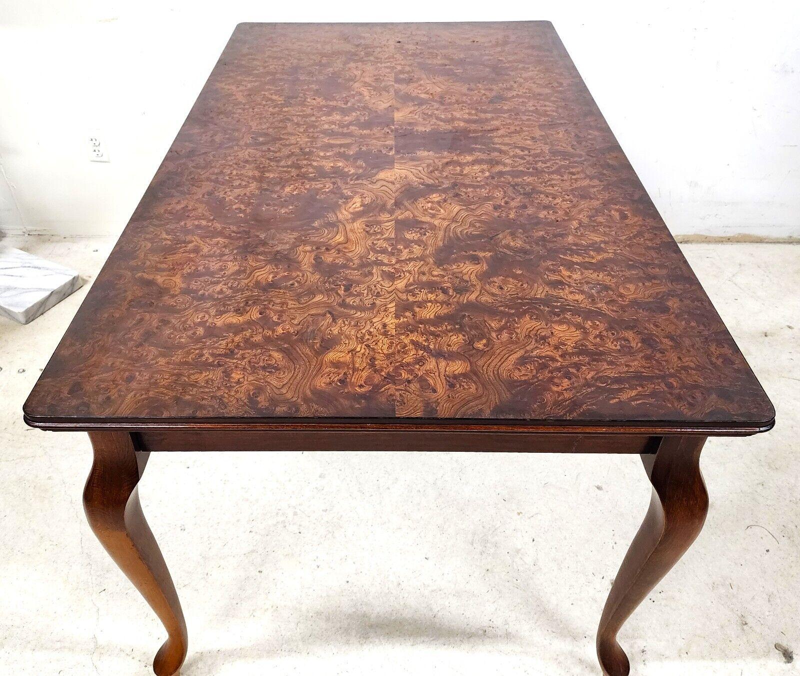 Mesa de Comedor Francesa Arce Birdseye Alto Brillo Extensible en venta 2