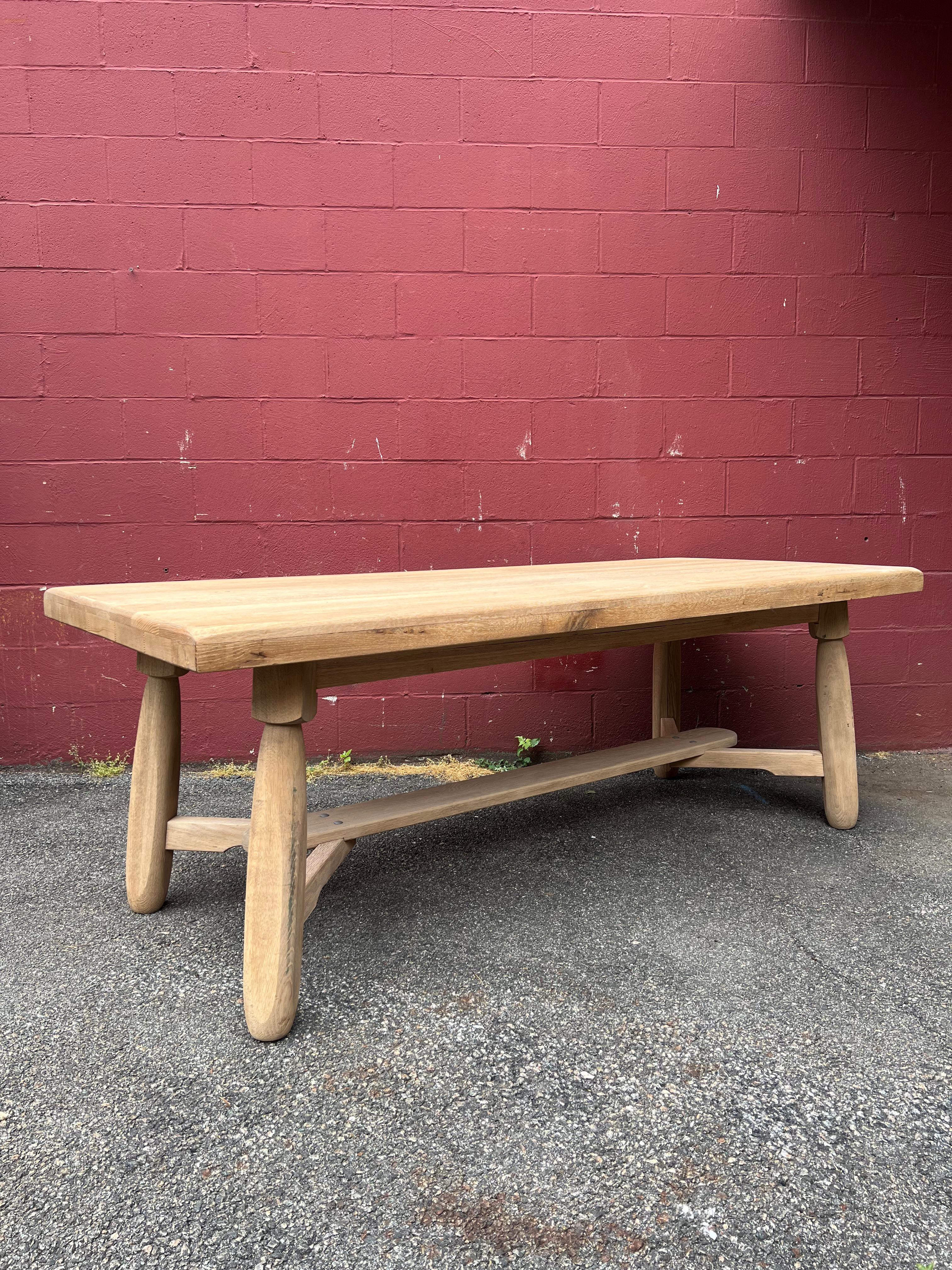 French Dining Table in Bleached Oak 2