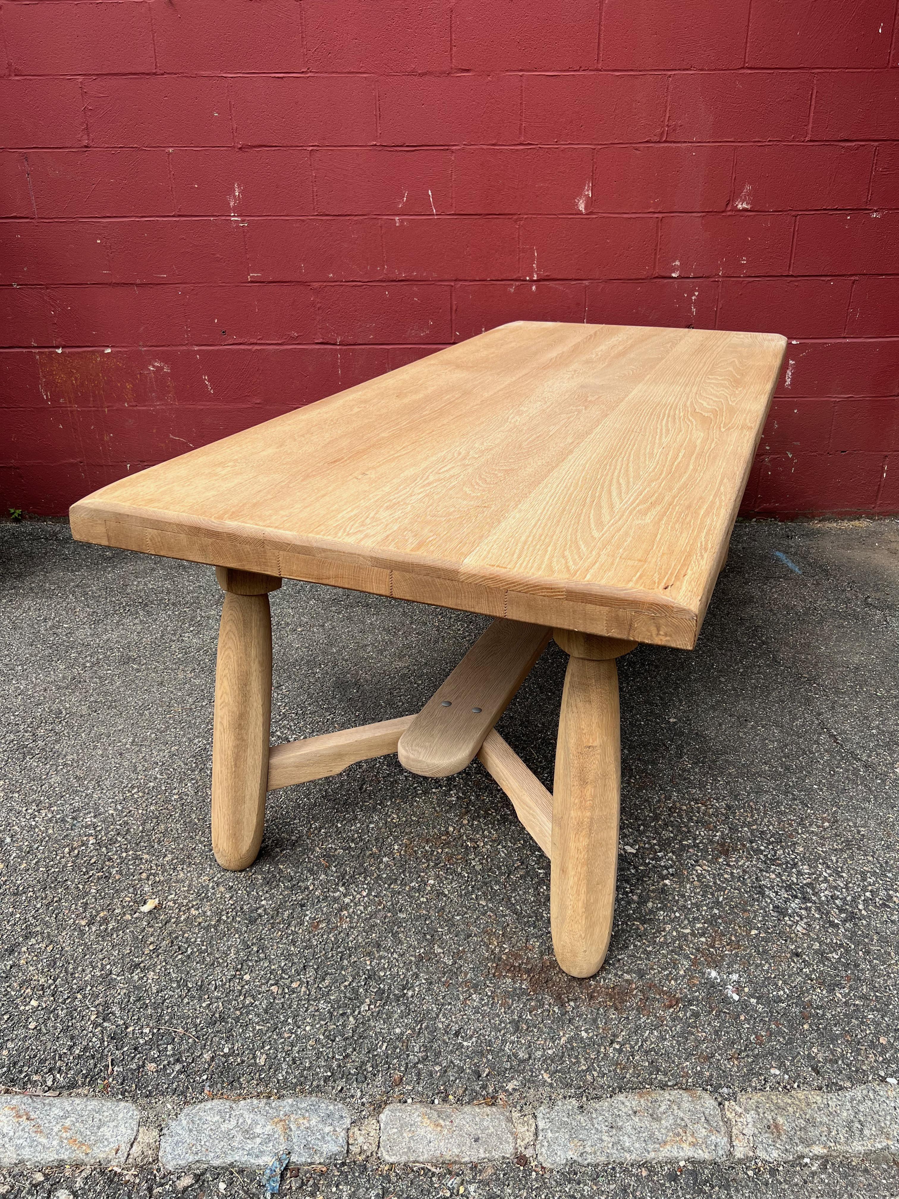 French Dining Table in Bleached Oak 3