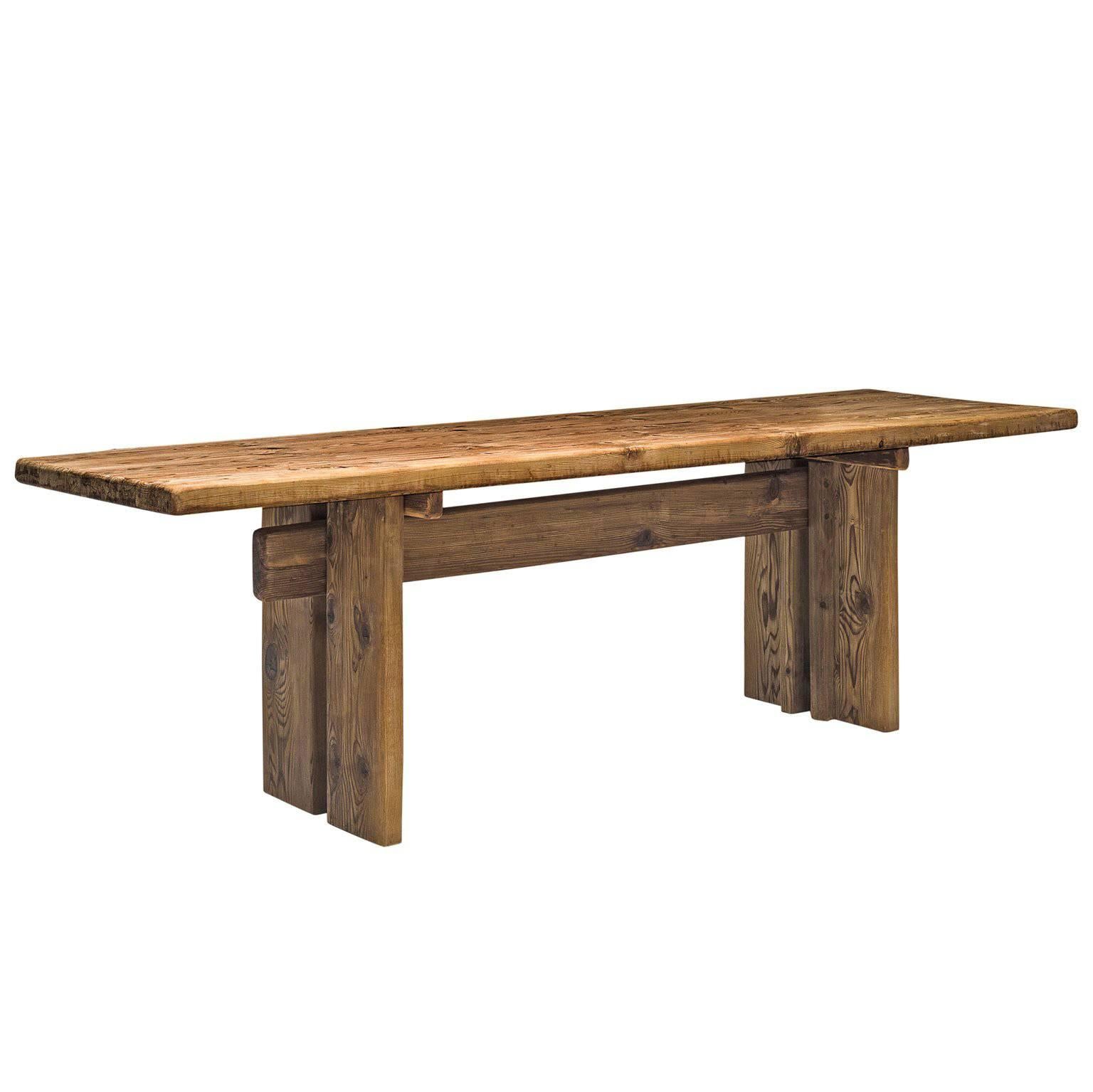 French Dining Table in Pine