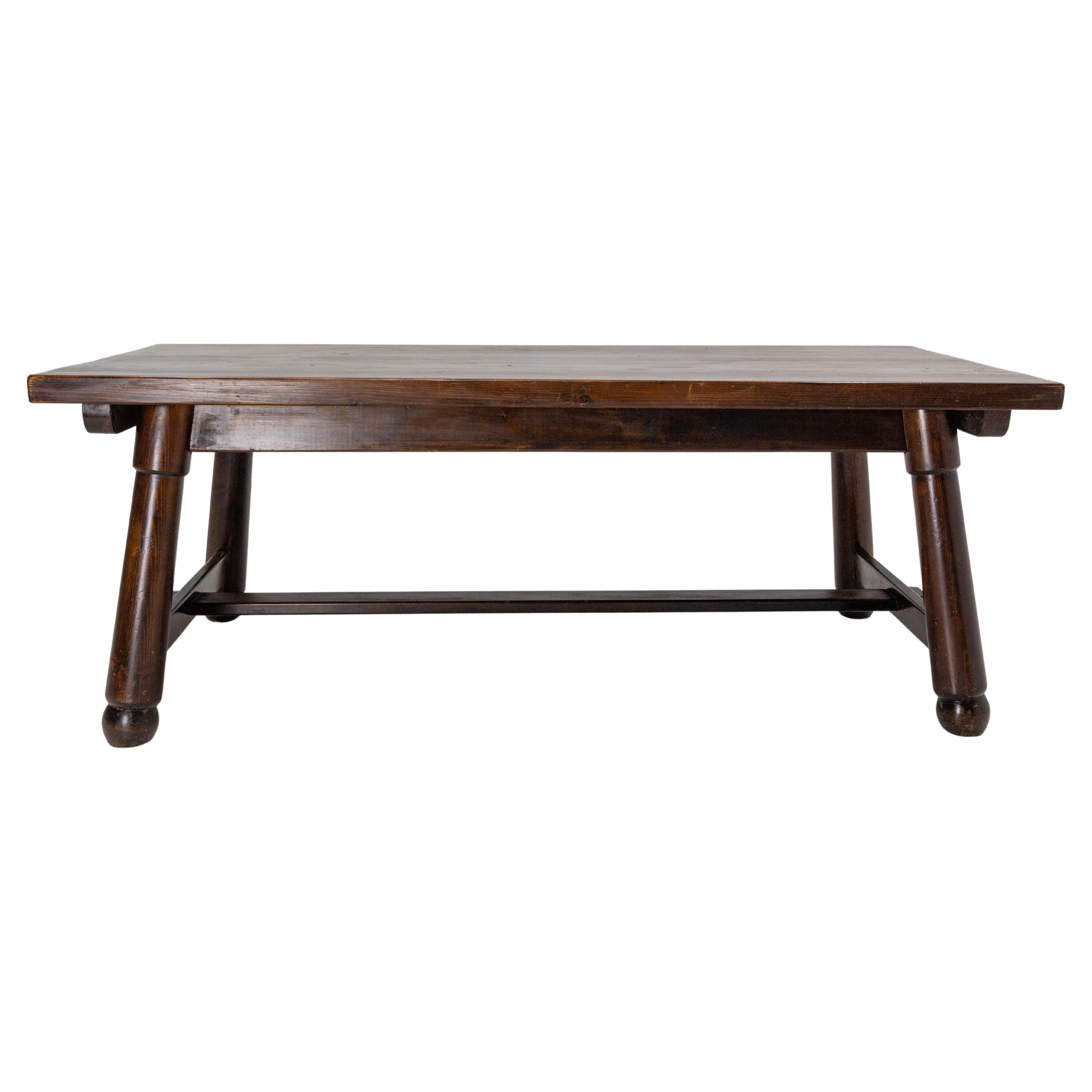 French Dining Table in the Swiss Alp Style, circa 1960