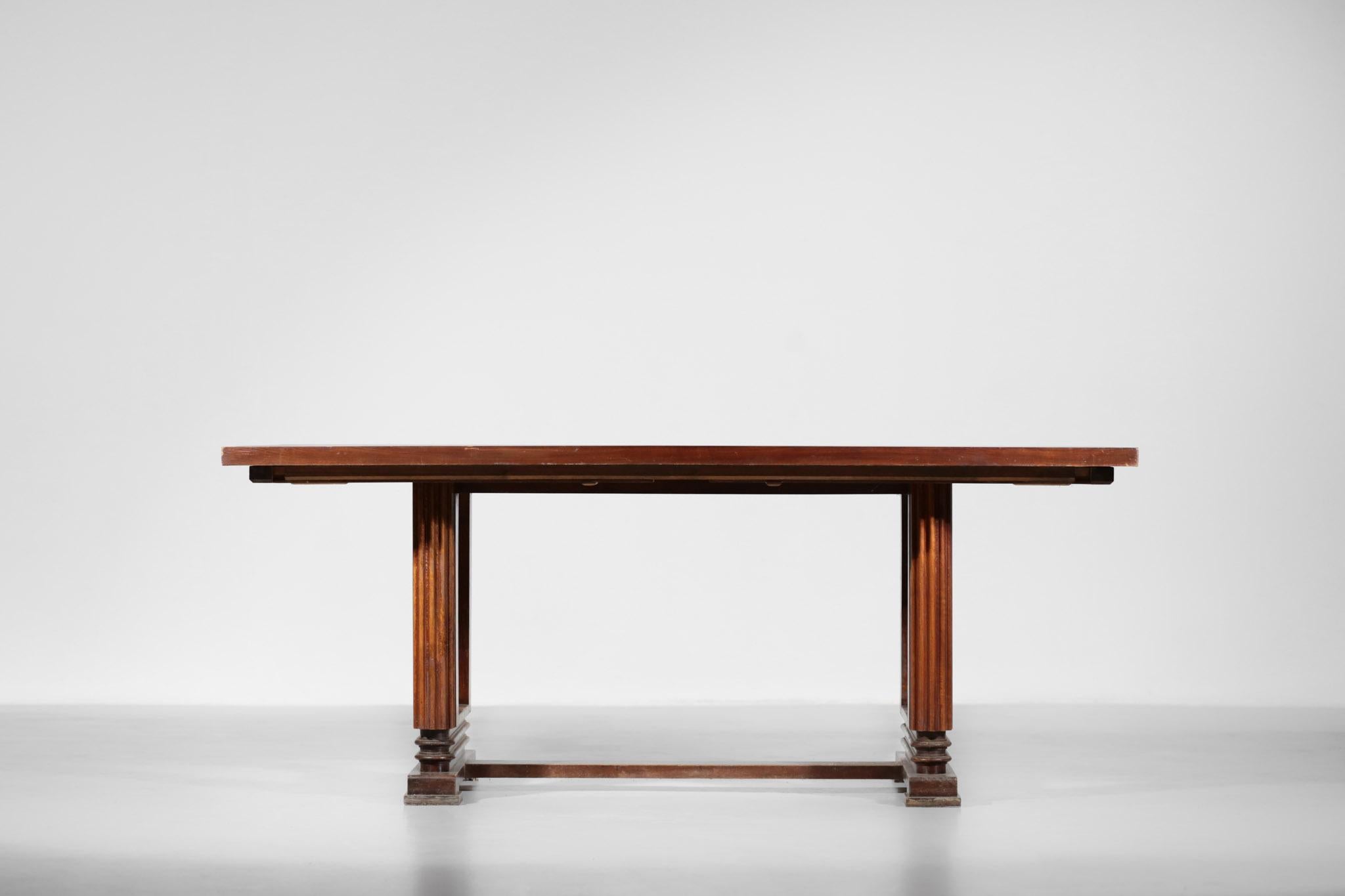 Français Table de salle à manger Maxime Old Style Mahogany Art Deco en vente