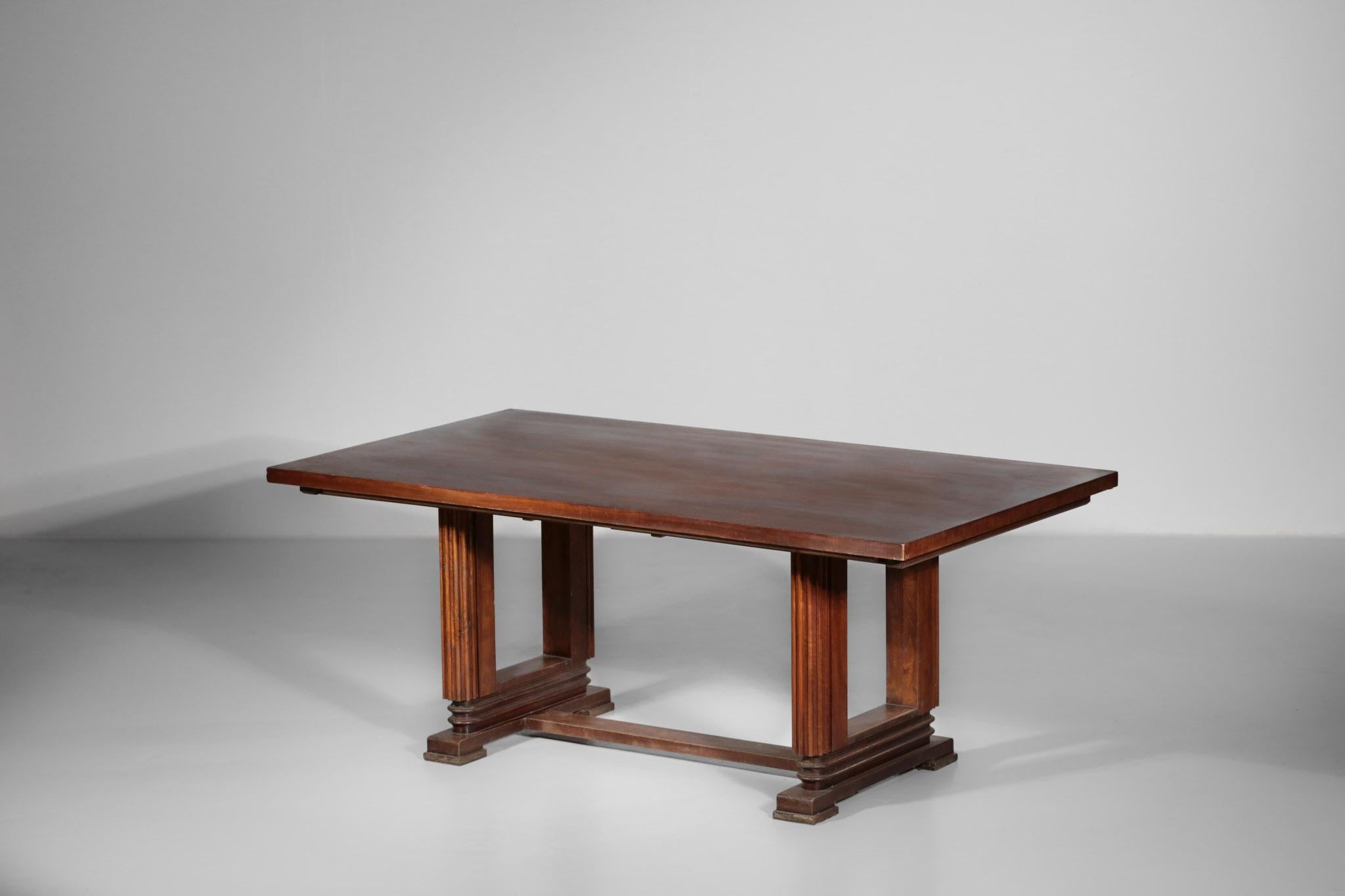 Acajou Table de salle à manger Maxime Old Style Mahogany Art Deco en vente