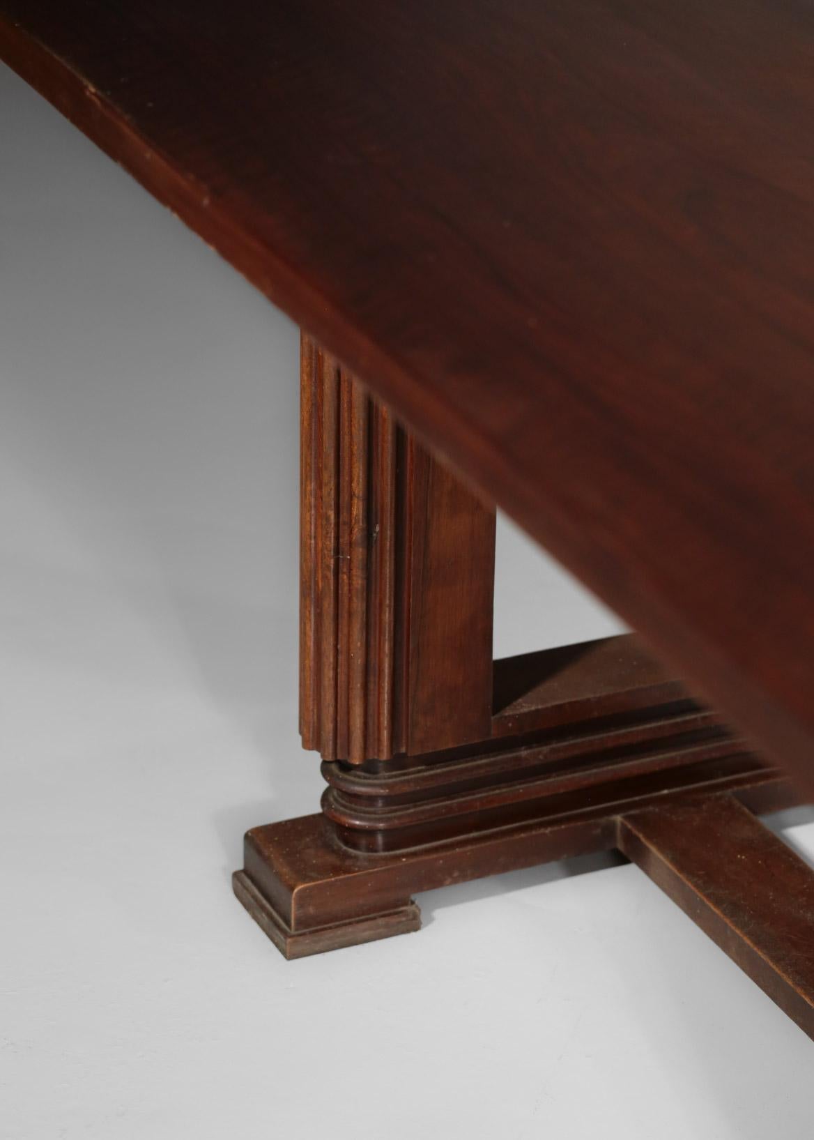 Table de salle à manger Maxime Old Style Mahogany Art Deco en vente 2