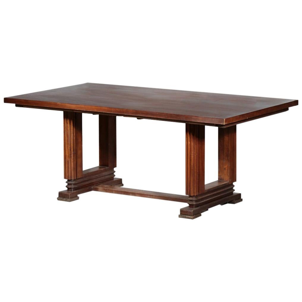 French Dining Table Maxime Old Style Mahogany Art Deco For Sale