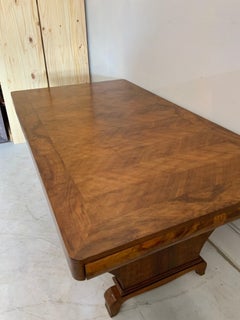 French Dining Table Midcentury, Varnished in Cherrywood
