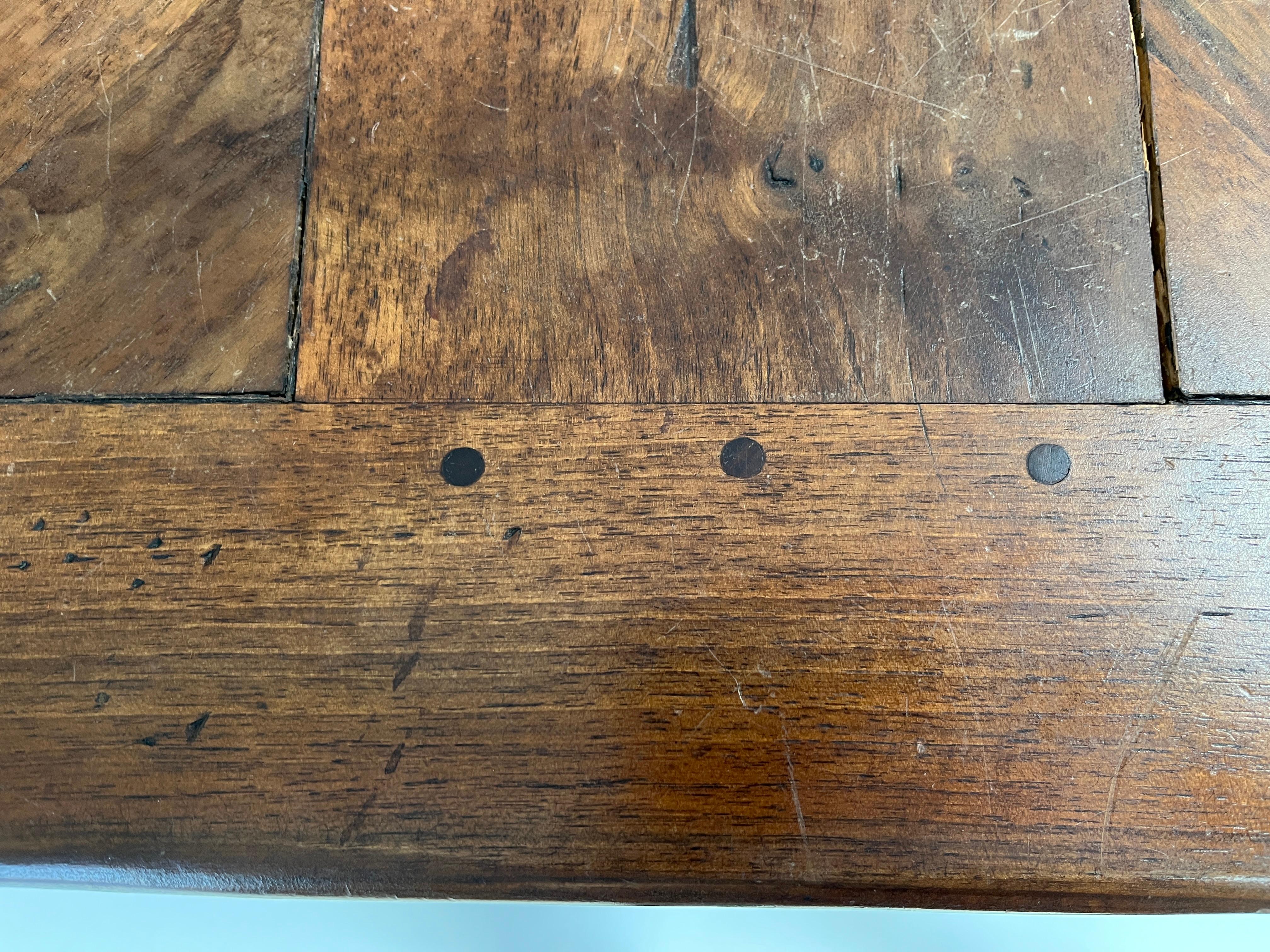 French Dining Table with Scrolled Steel Base For Sale 11
