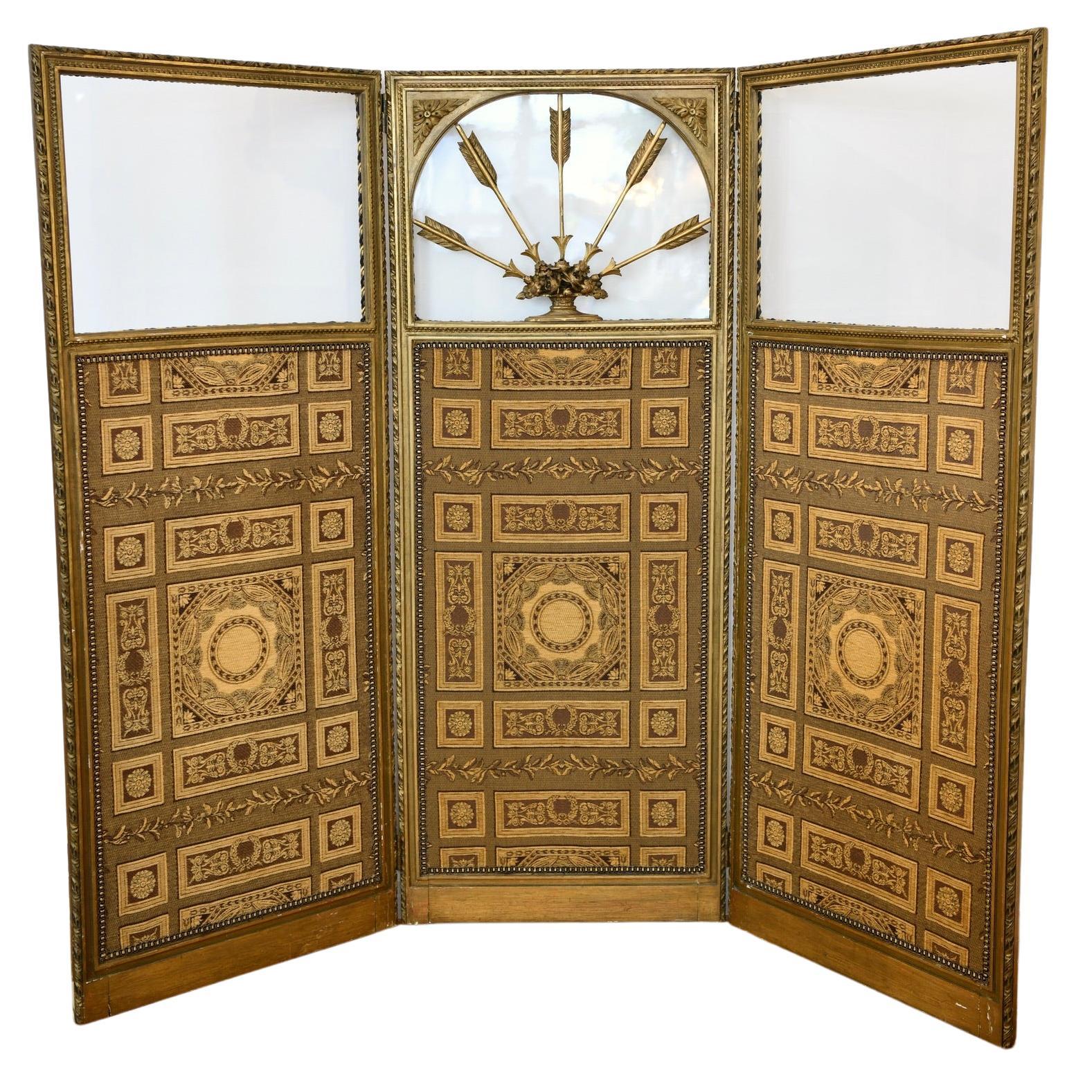 French Directoire 3-Panel Screen For Sale