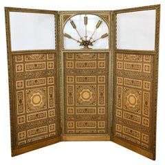 Antique French Directoire 3-Panel Screen