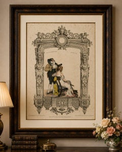 French Directoire Costume Lithograph – Under the Directory 1797 – Published 1847
