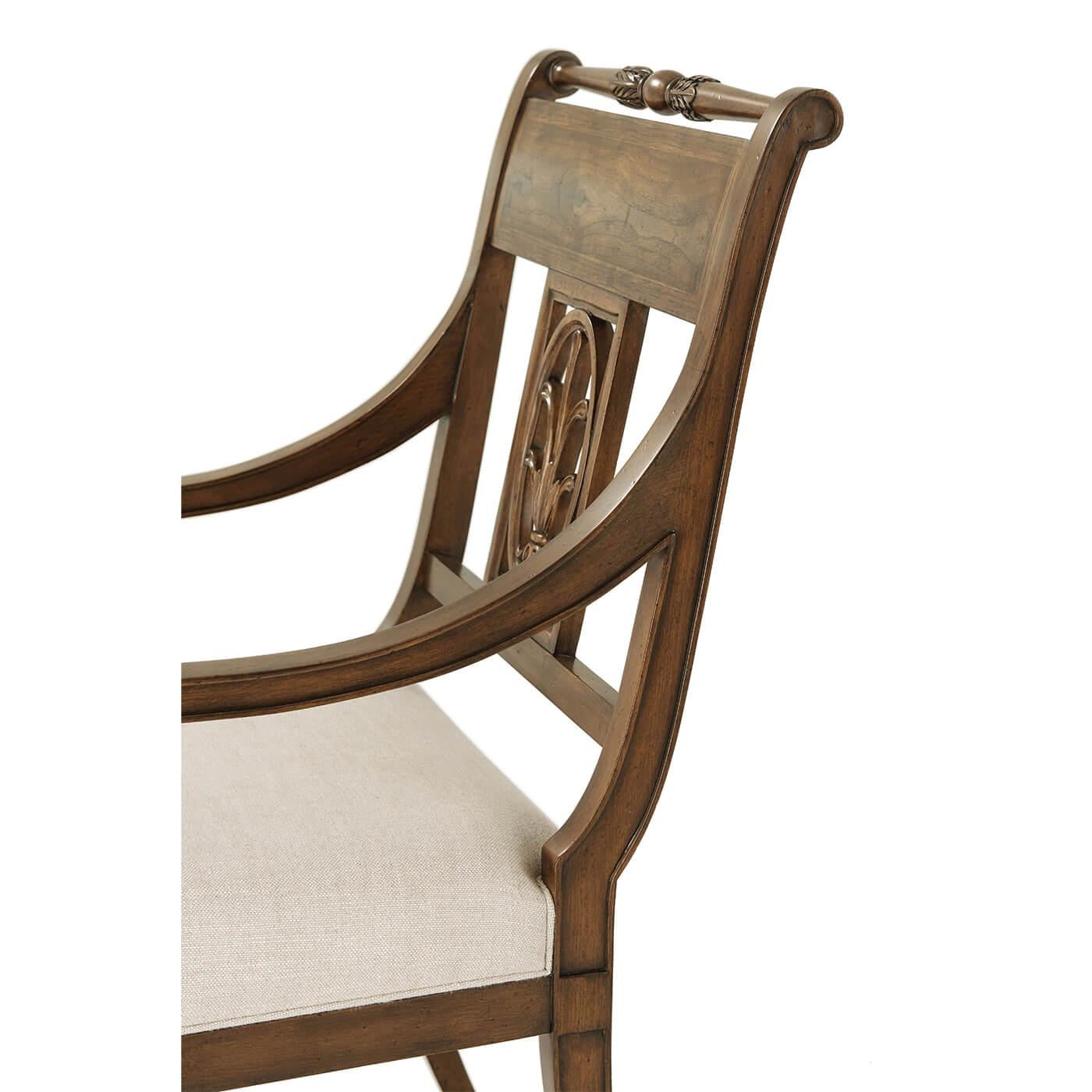 Vietnamese French Directoire Dining Armchair For Sale