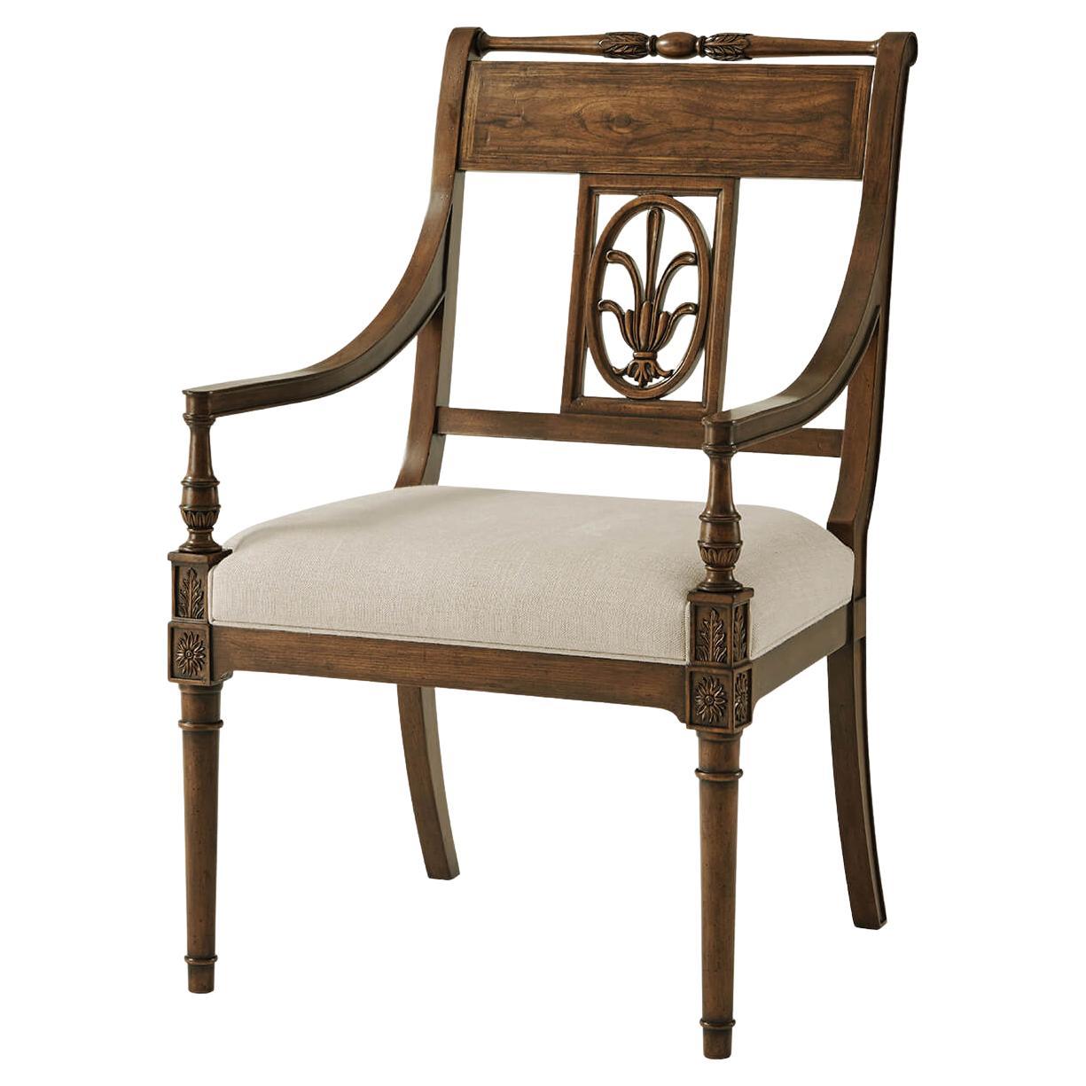 French Directoire Dining Armchair For Sale