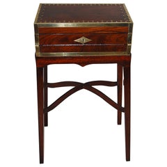 French Directoire Double Opening Brass Inlaid Writing Box Now on Bespoke Stand