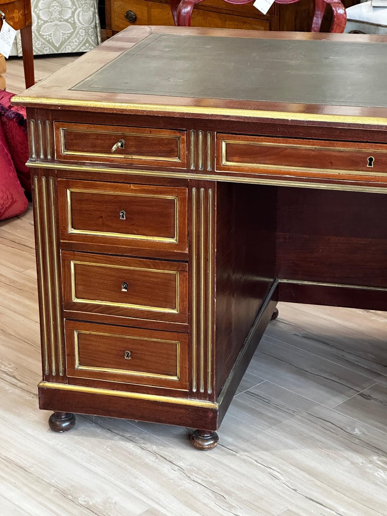 19th Century French Directoire Double Pedestal Writing Desk For Sale