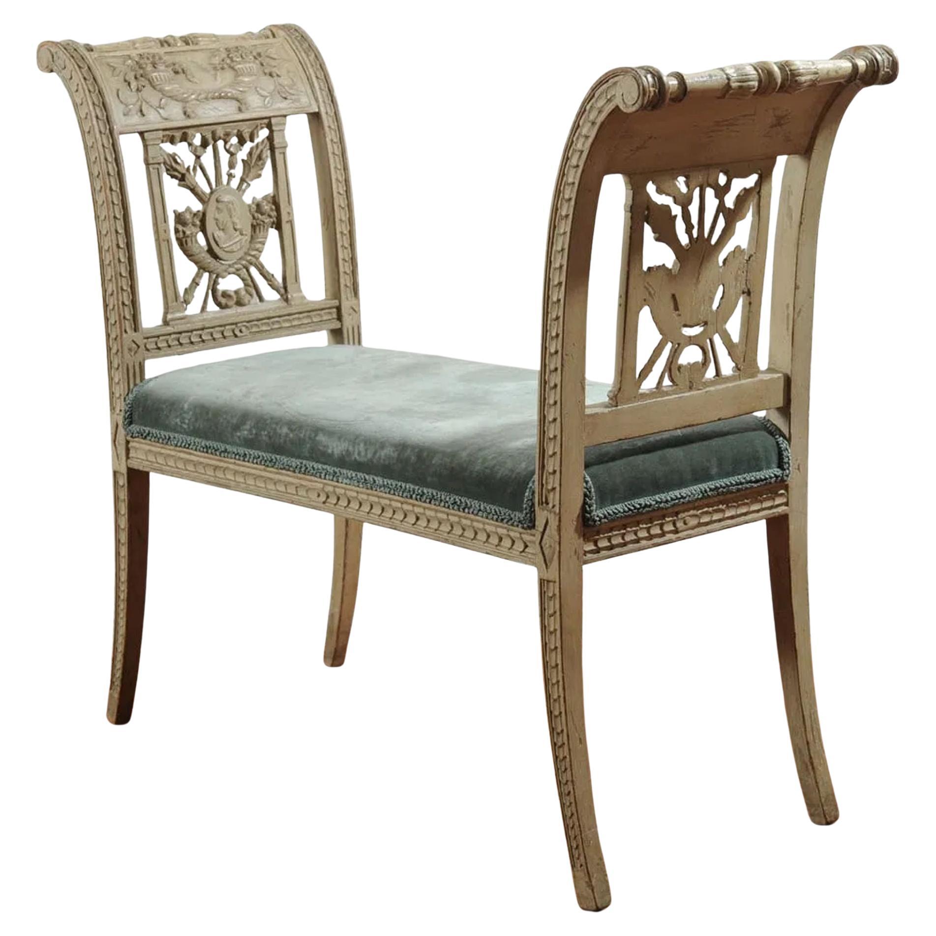 French Directoire-Empire period window bench