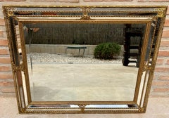 Französisch Directoire vergoldet geschnitzten Holz Wandspiegel, 1940er Jahre