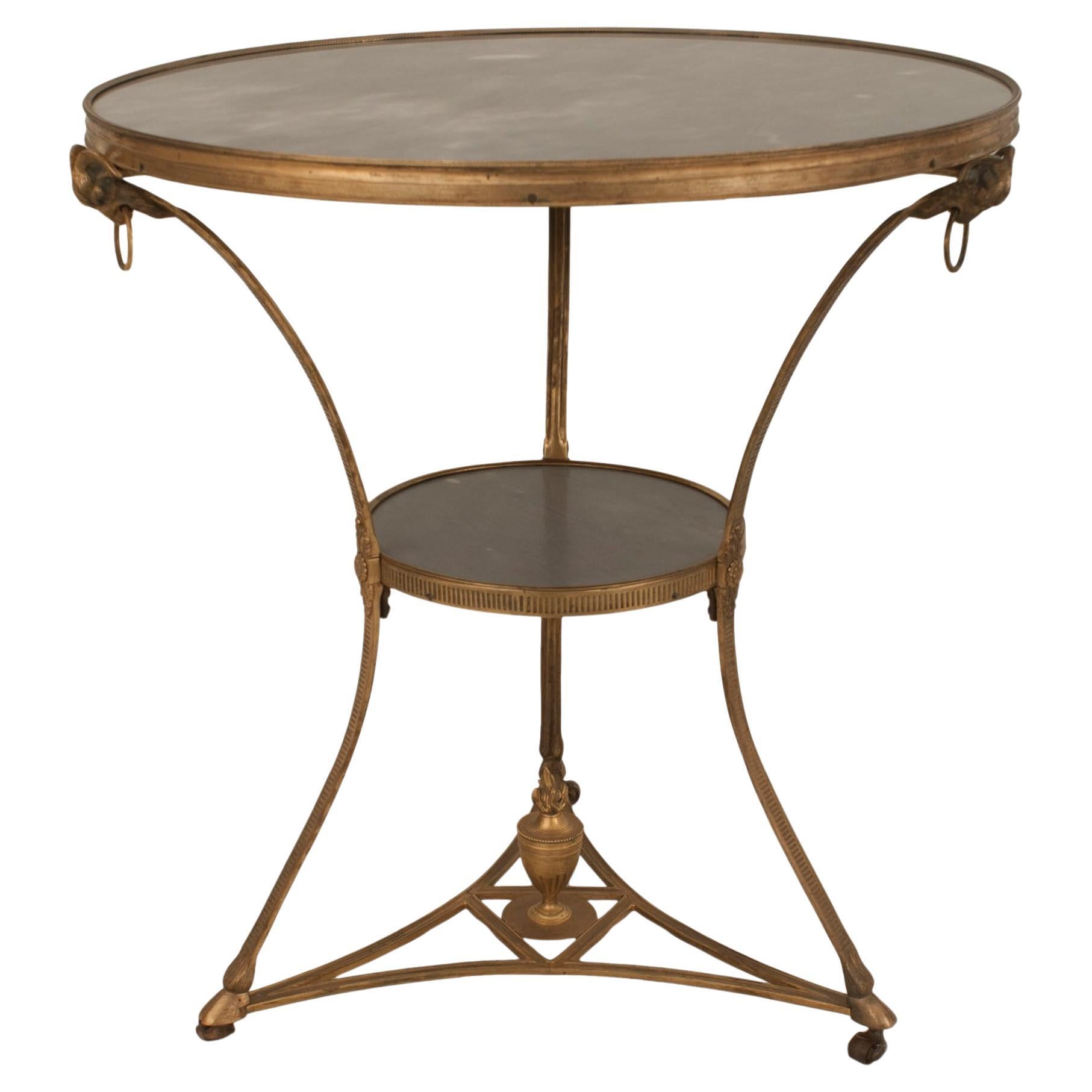 Tables d'appoint en marbre et dorures Directoire