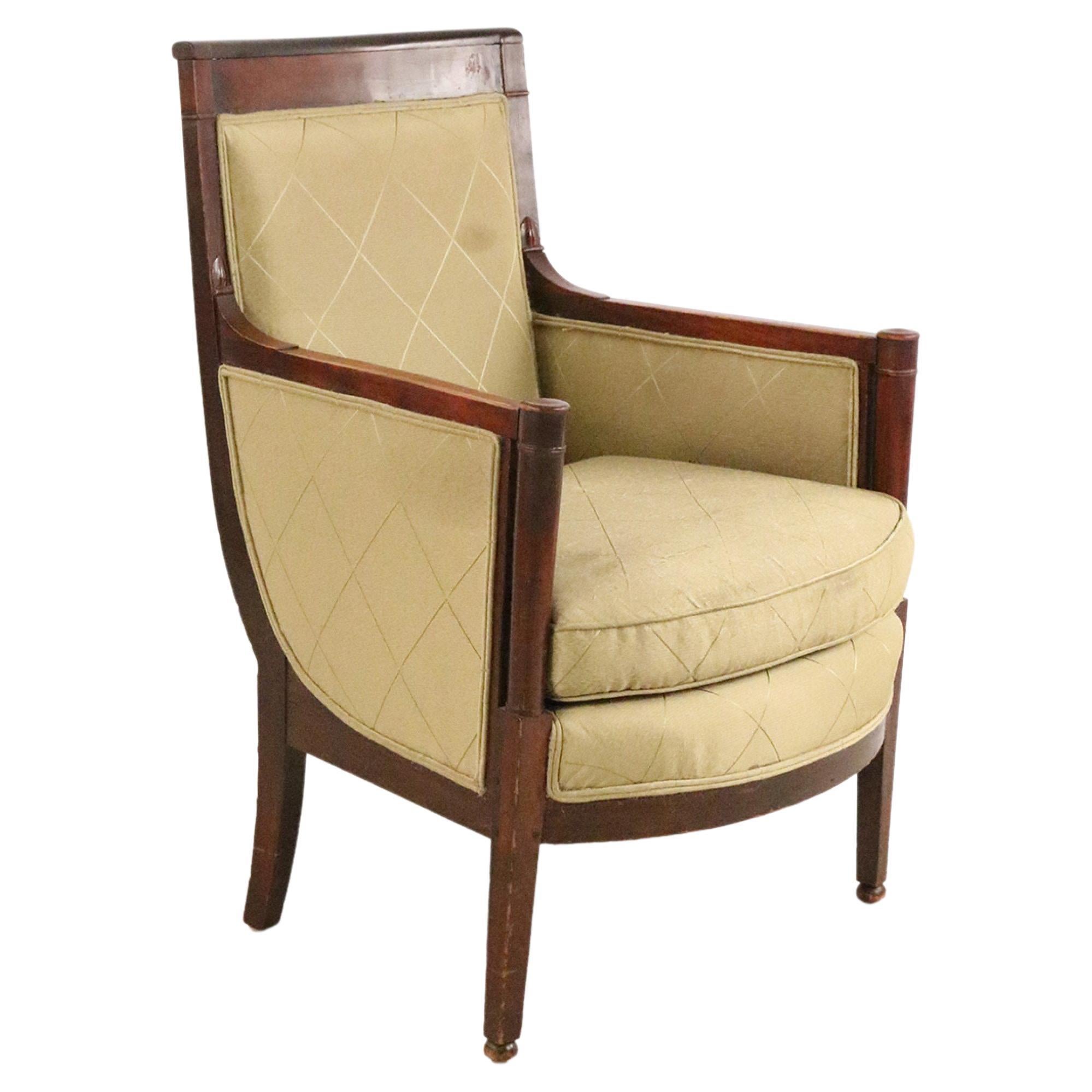 Corolla 271 Green Patterned Armchair For Sale at 1stDibs