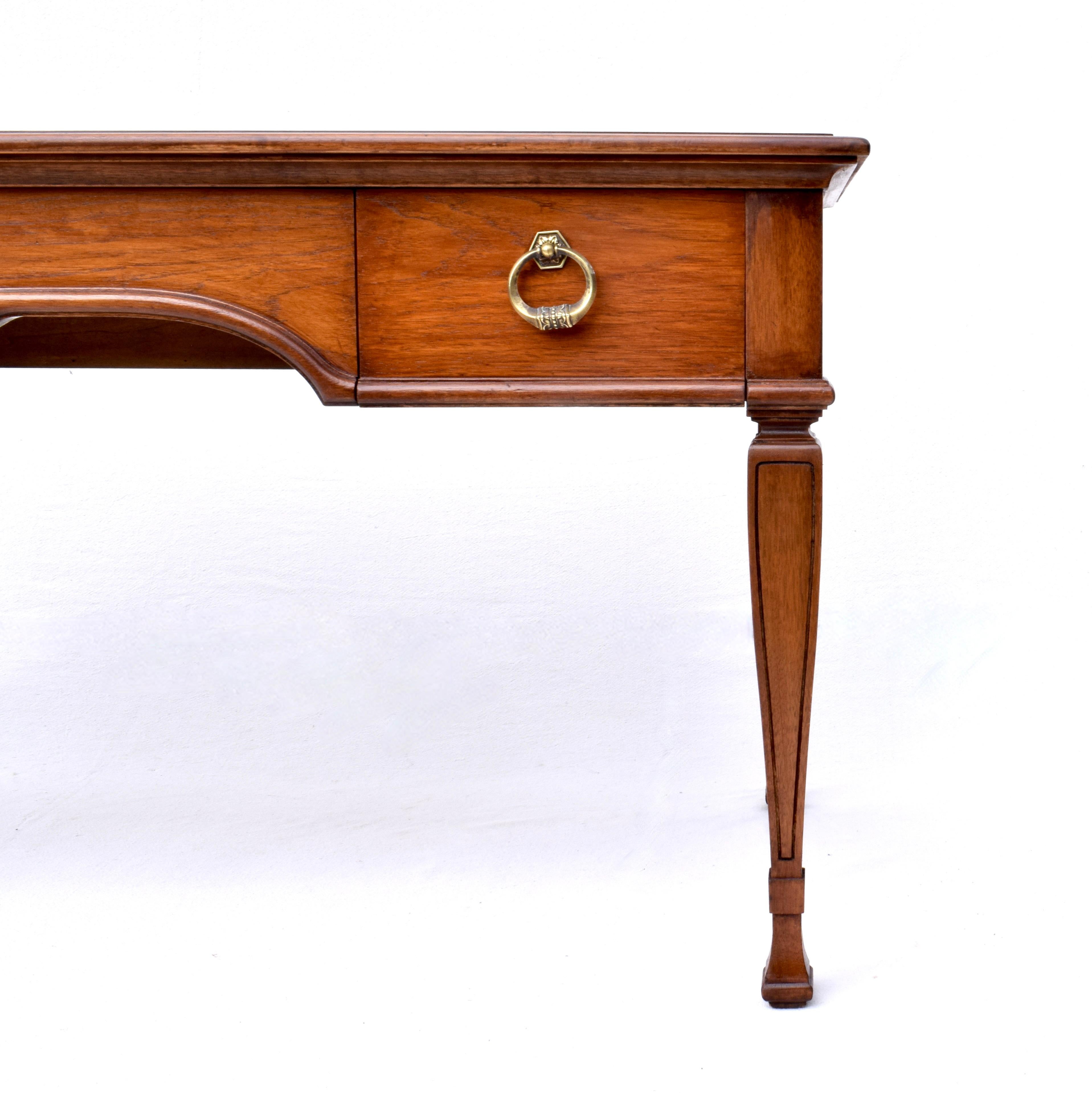 Leather French Directoire Influenced Desk For Sale