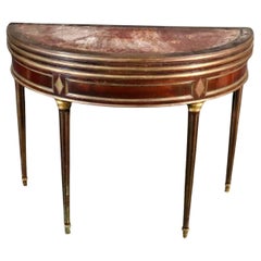 Pelle stile Direttorio francese Luigi XVI  Tavolo da gioco Flip Top