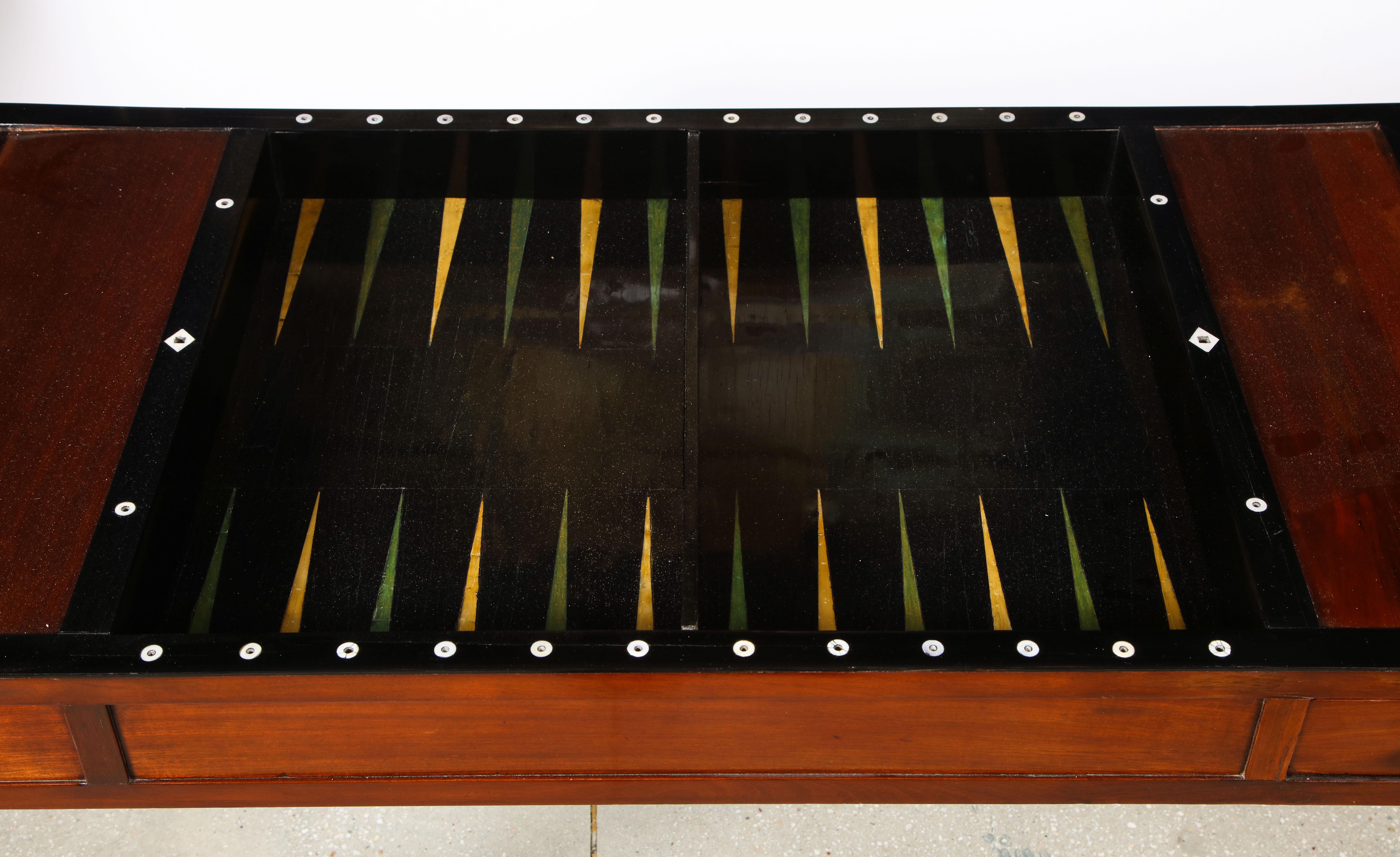 French Directoire Mahogany Backgammon Table 5