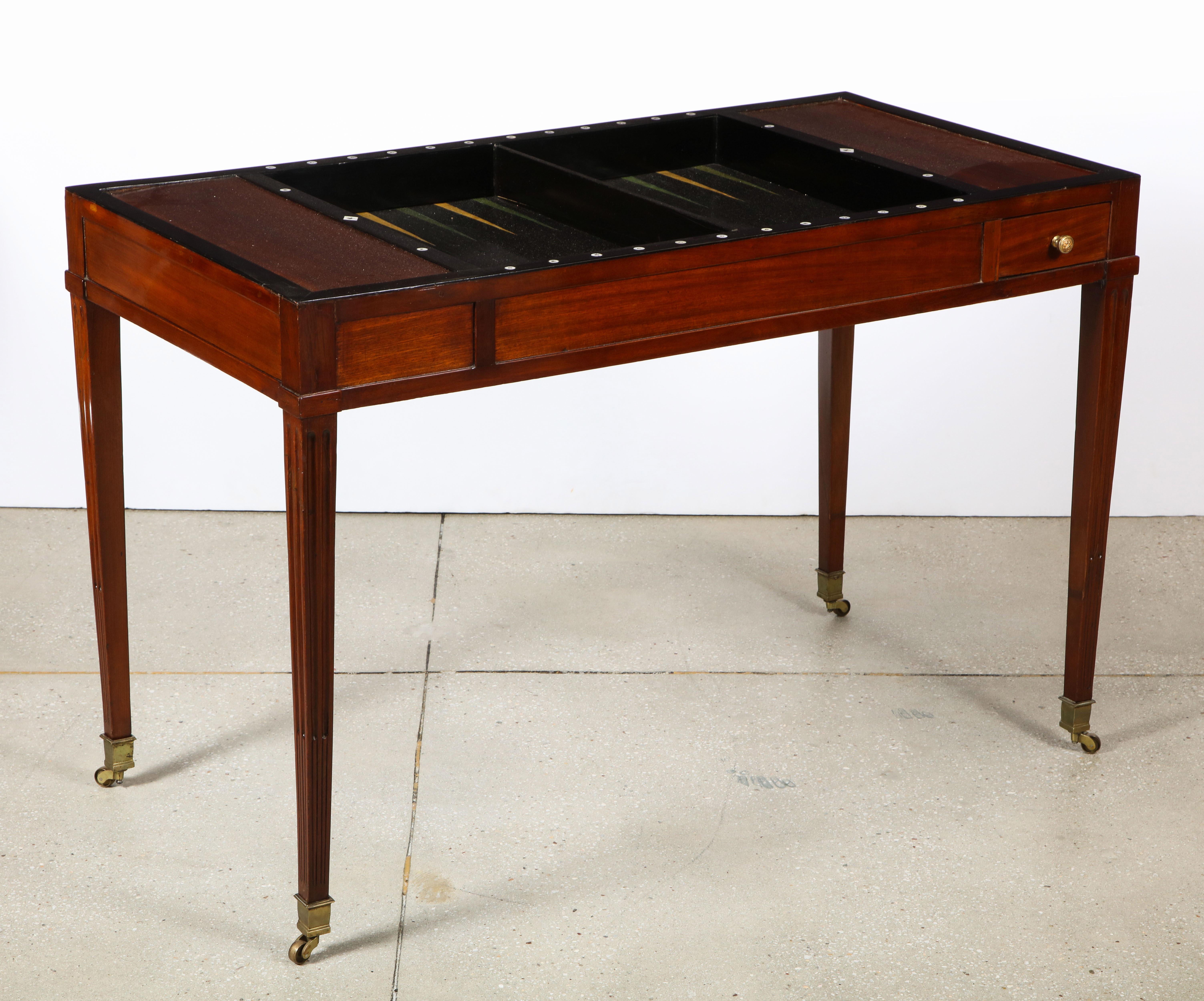 French Directoire Mahogany Backgammon Table 3
