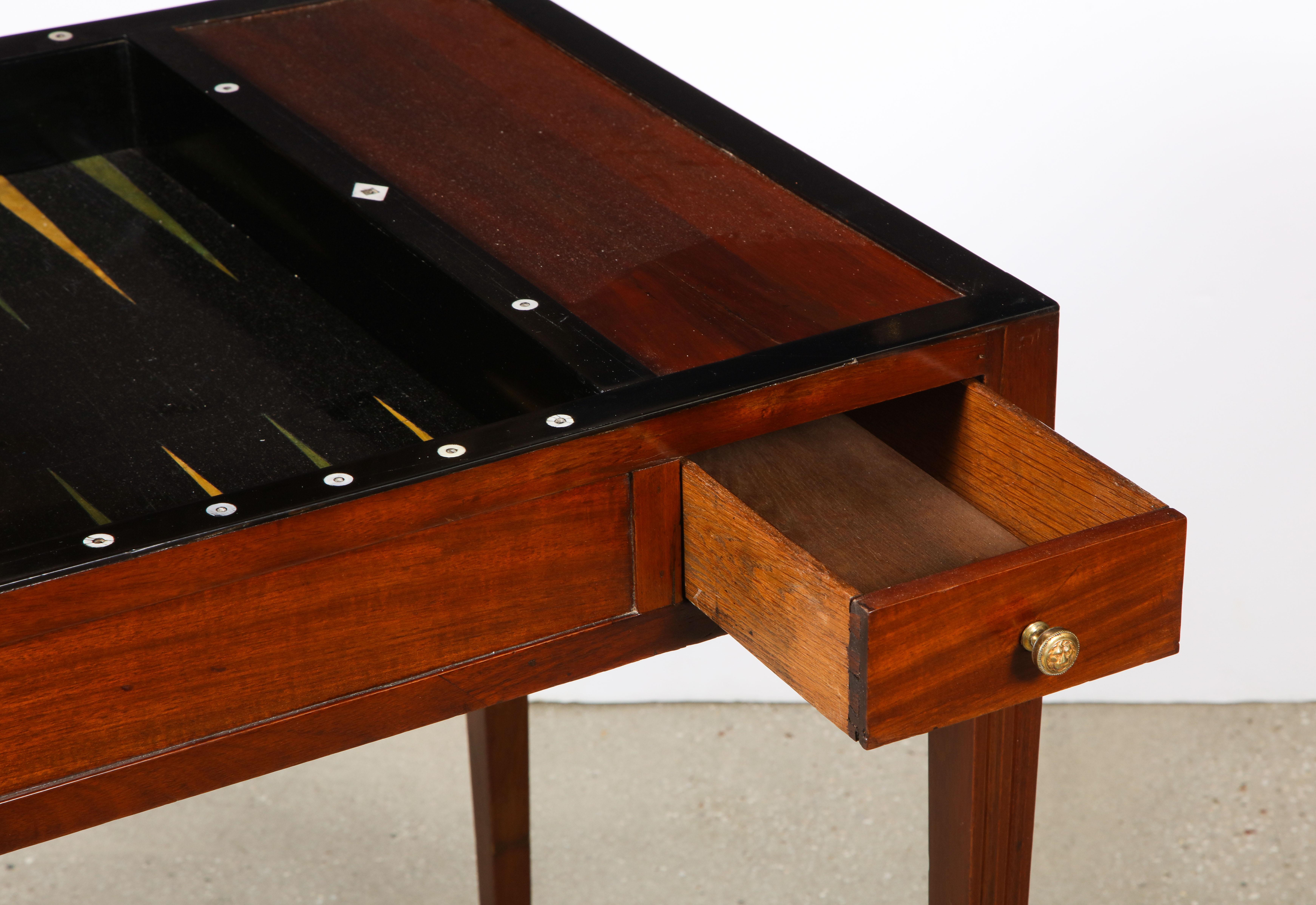 French Directoire Mahogany Backgammon Table 4