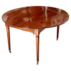 Table de salle à manger en acajou de style directoire français avec une feuille, c. 1800