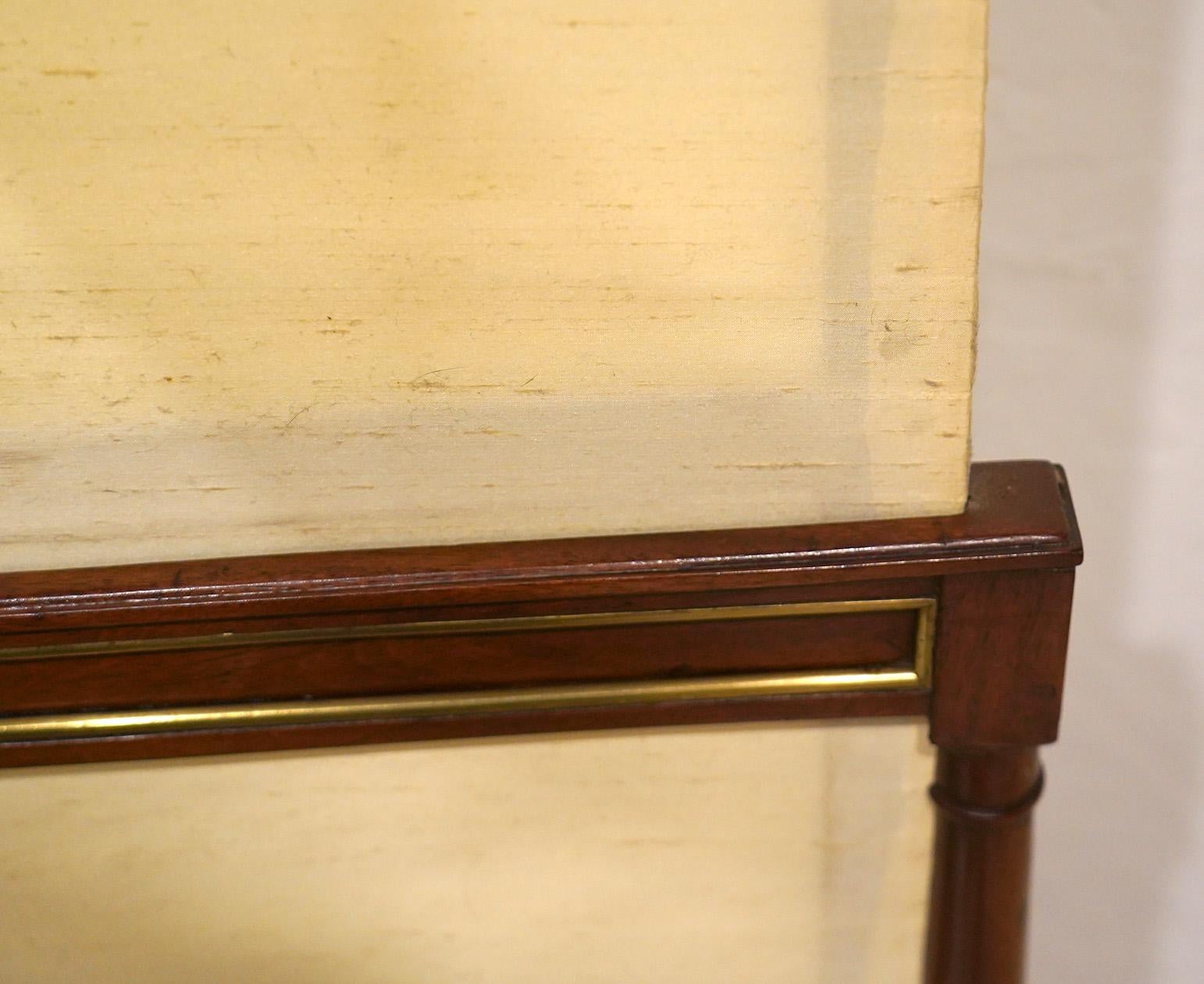 French Directoire Mahogany Lady's Fire Screen Fall Front Bureau or Writing Desk 9