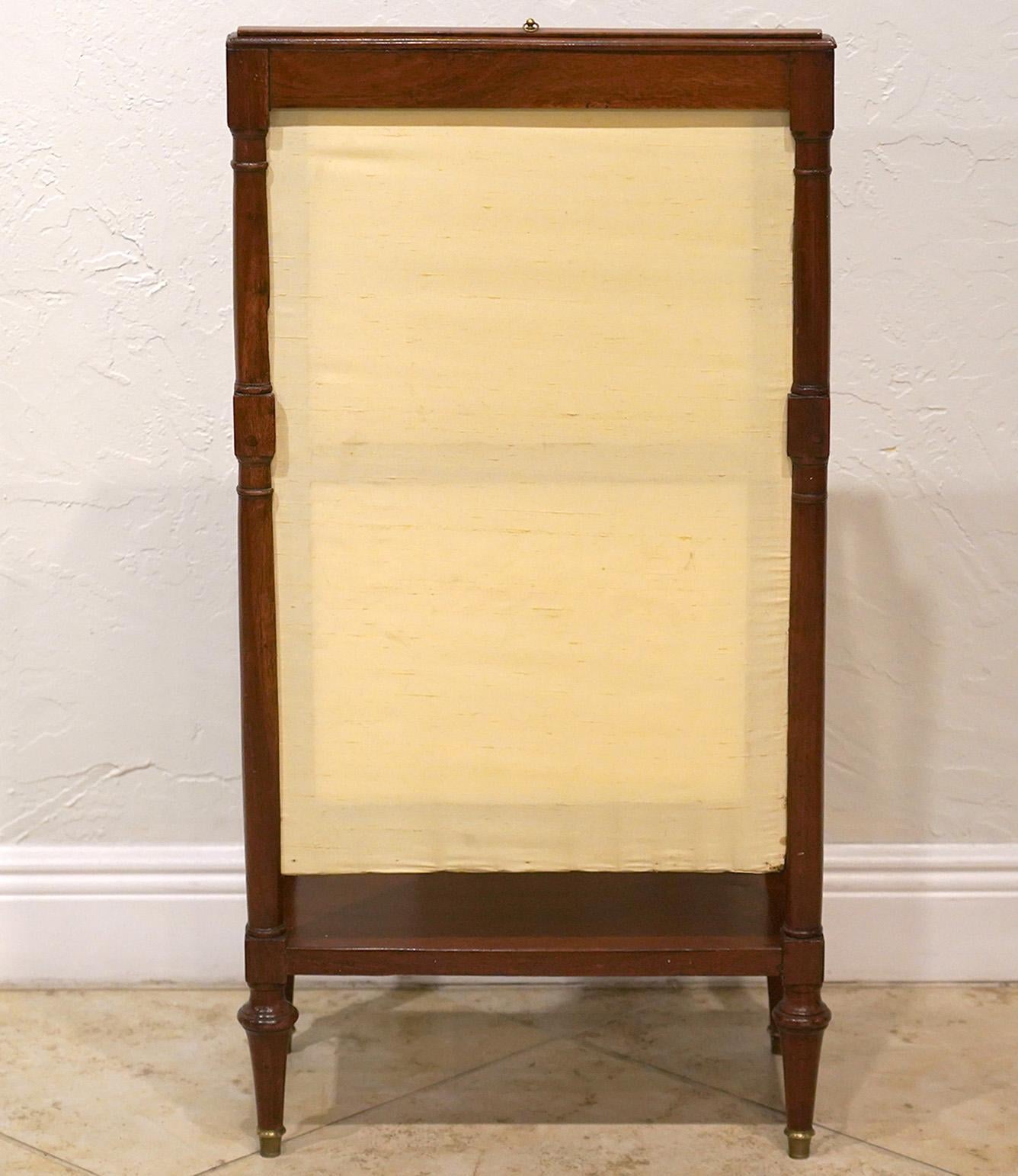 French Directoire Mahogany Lady's Fire Screen Fall Front Bureau or Writing Desk 3