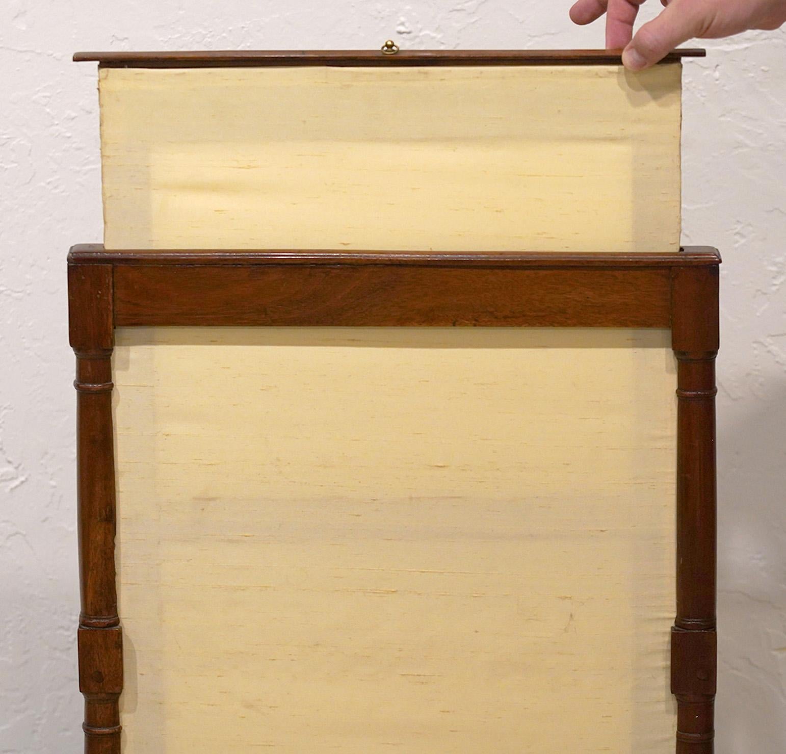 French Directoire Mahogany Lady's Fire Screen Fall Front Bureau or Writing Desk 4