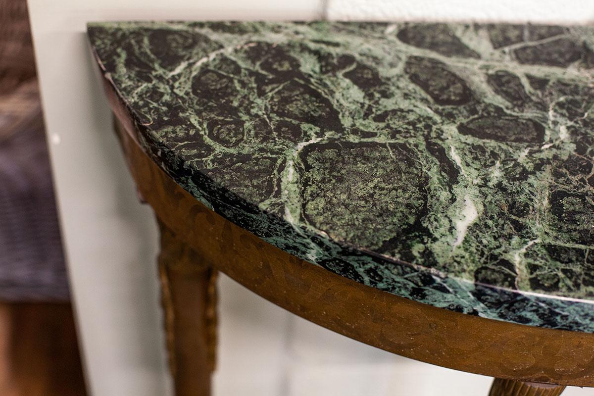 French, Directoire Marble Top Demi-Lune Table For Sale 9