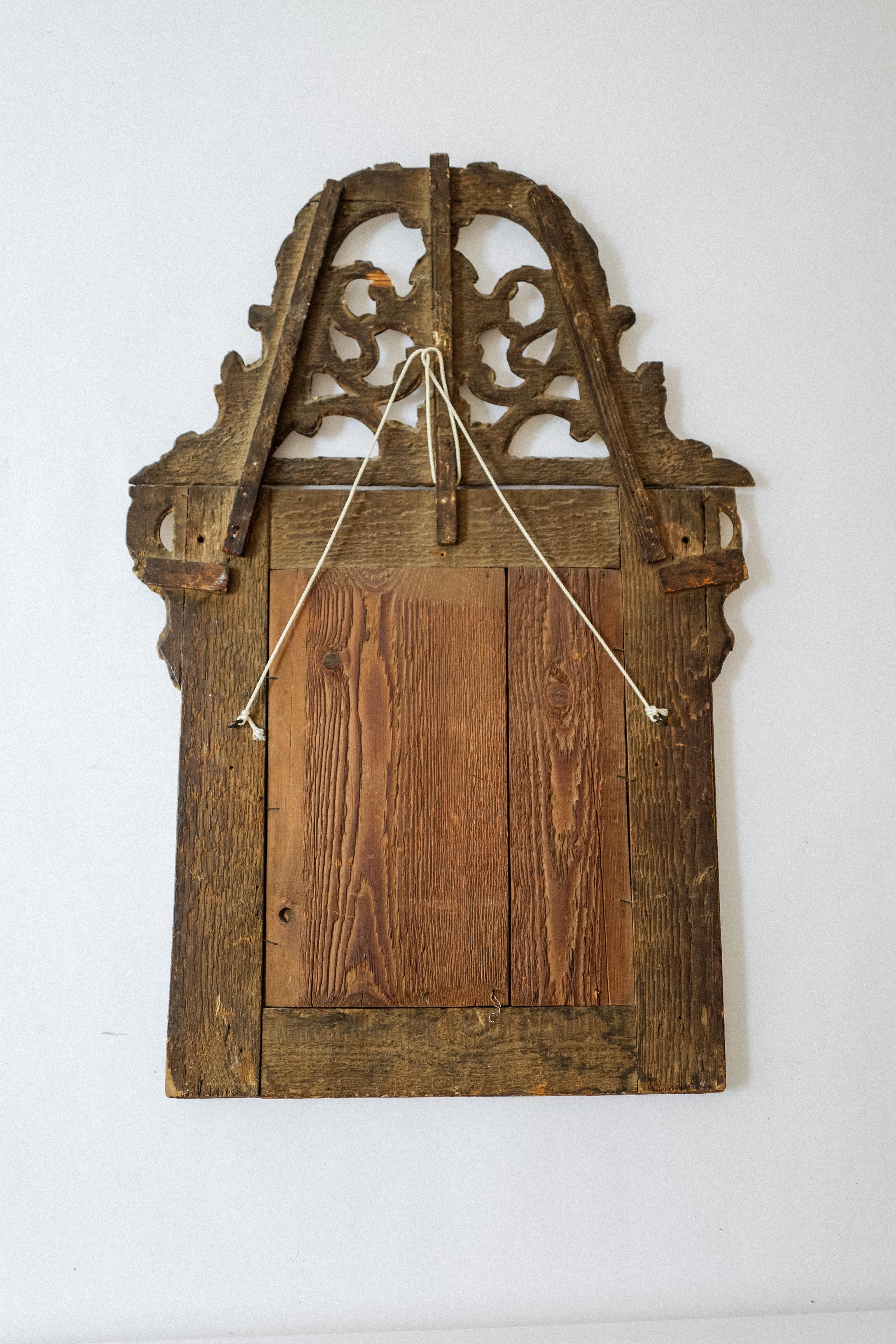Französischer Directoire-Spiegel aus vergoldetem Holz und Quecksilberglas, 18. Jahrhundert (18. Jahrhundert und früher) im Angebot