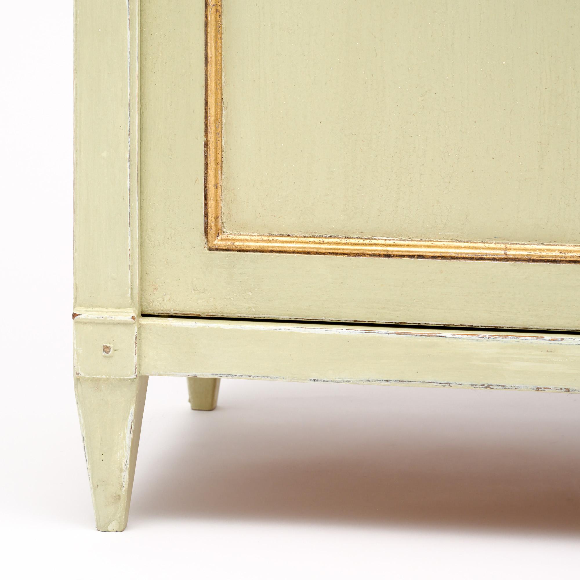 Brass French Directoire Painted Buffet For Sale