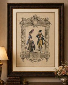 French Directoire Period Costume Lithograph, 1794 – Published 1847