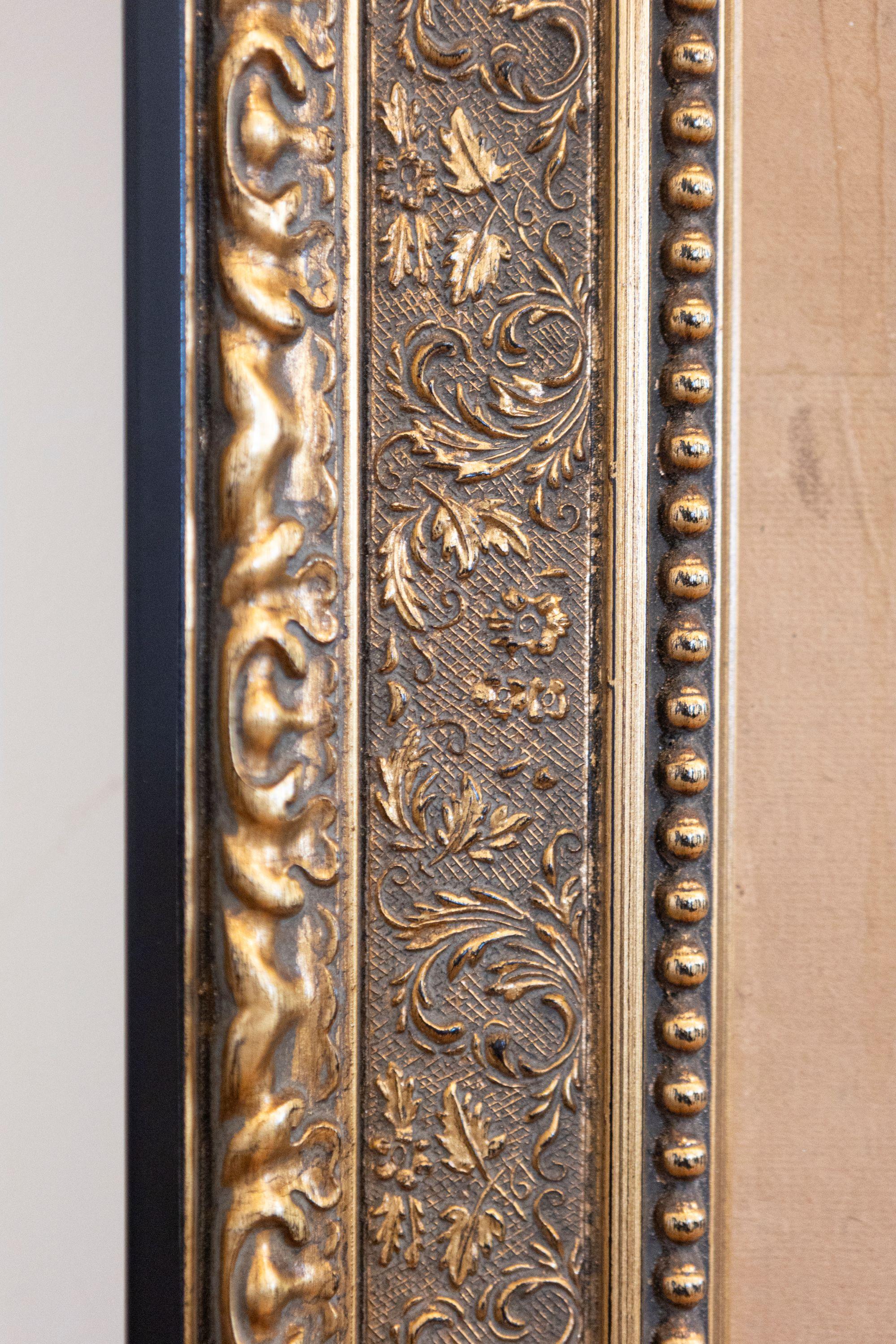 Pannello dipinto floreale del periodo Direttorio francese con cornice dorata, 1790 ca. in vendita 3