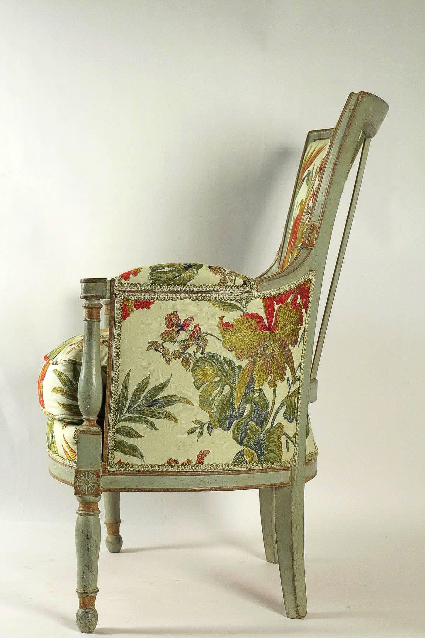French Directoire Period Pair of Bergeres, circa 1798 5