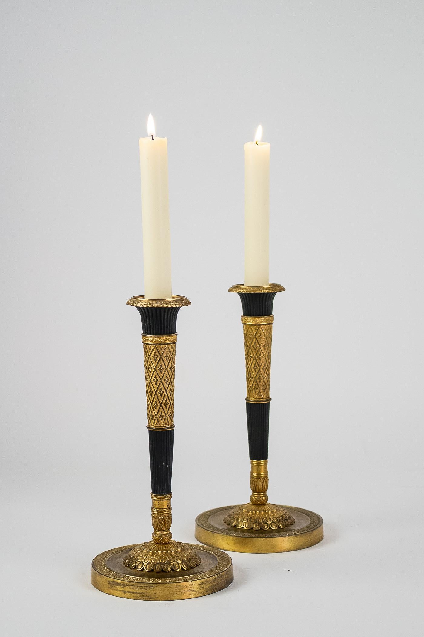 French Directoire Period Pair of French Candlesticks, circa 1798 For Sale 5
