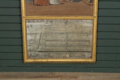 French Directoire Period Trumeau Mirror, Interior Scene, Circa 1800