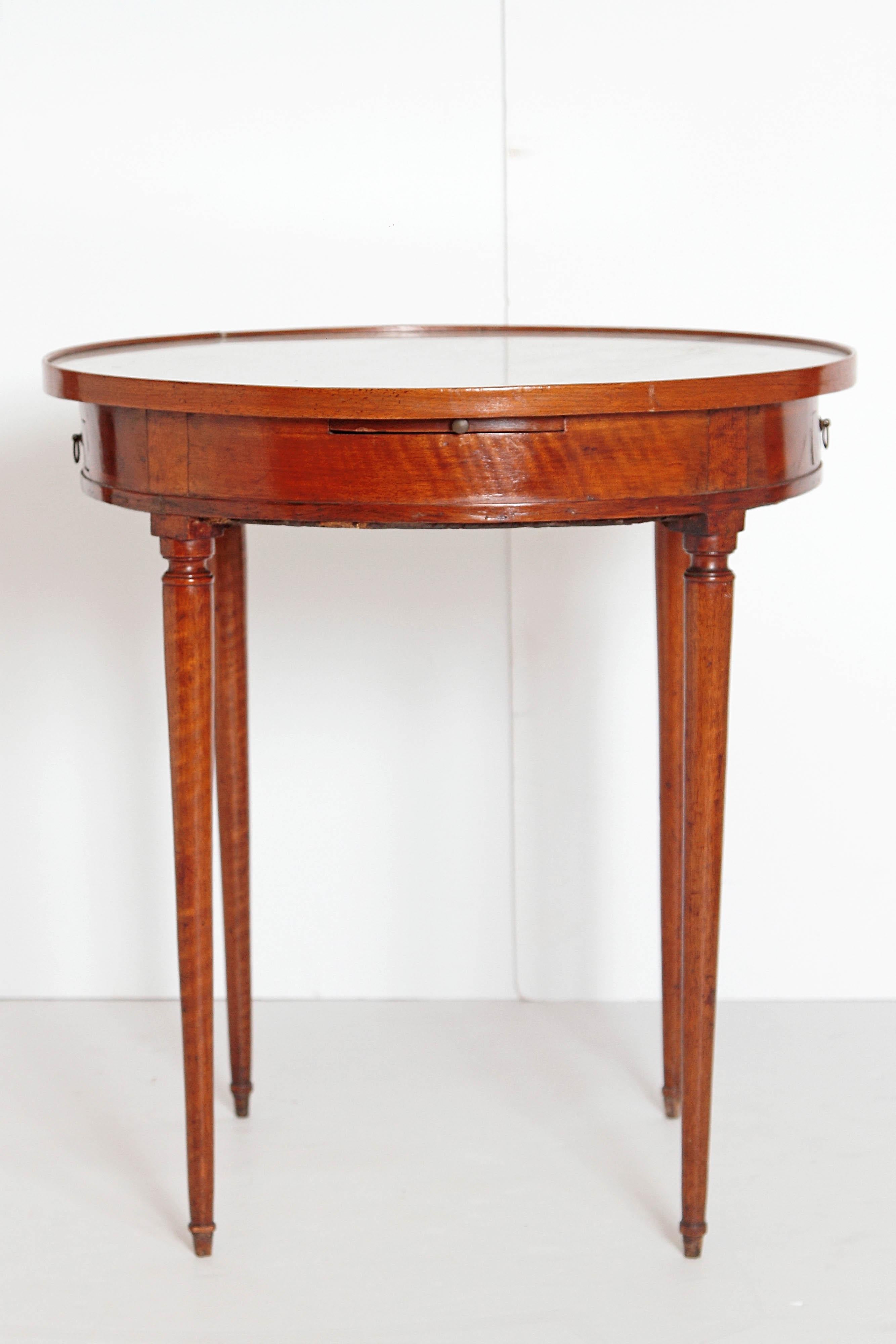 Marble French Directoire Round Gueridon Table