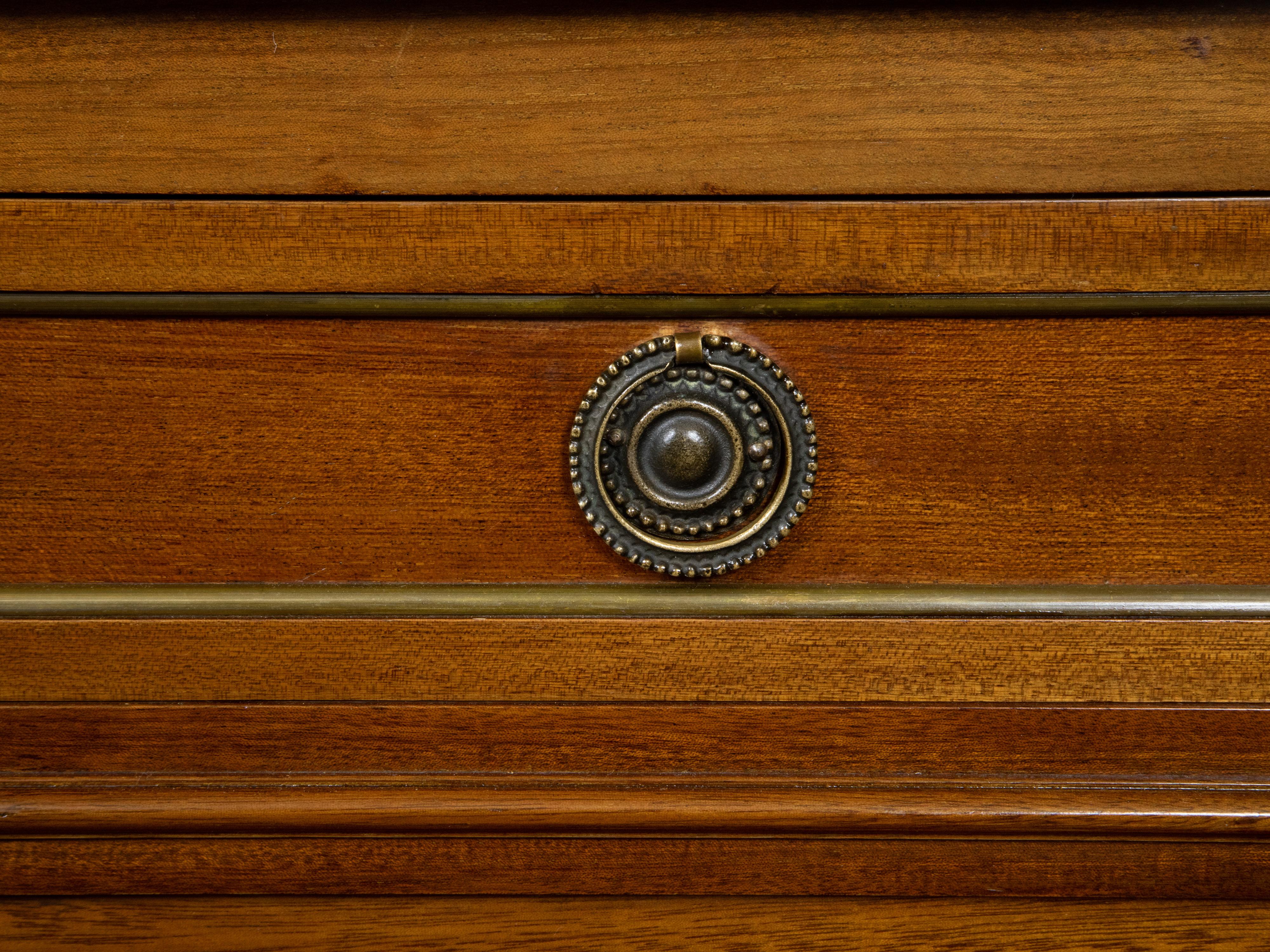 French Directoire Style 19th Century Mahogany Sideboard with White Marble Top 9