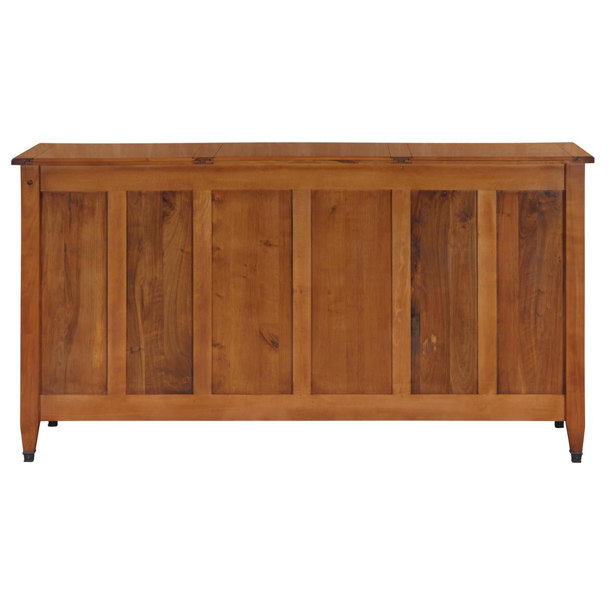 Bufé artesanal de 3 puertas de estilo Directoire francés en madera maciza de cerezo en venta 7