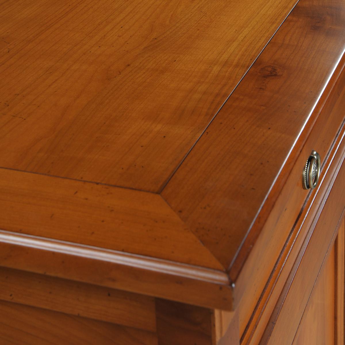 Bufé artesanal de 3 puertas de estilo Directoire francés en madera maciza de cerezo en venta 1