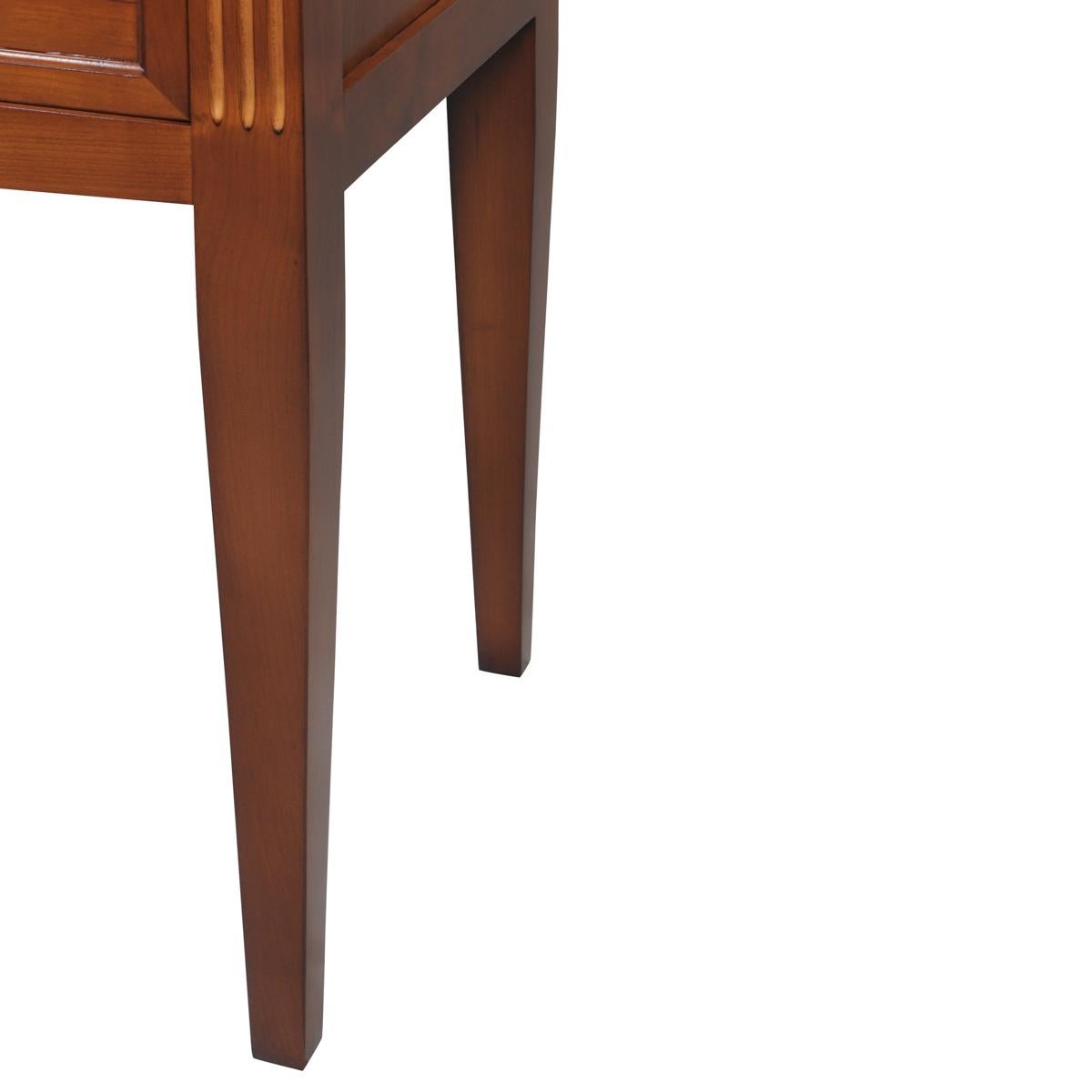 Tavolo consolle a 3 cassetti in stile francese Directoire in legno di ciliegio antico tinto in vendita 2