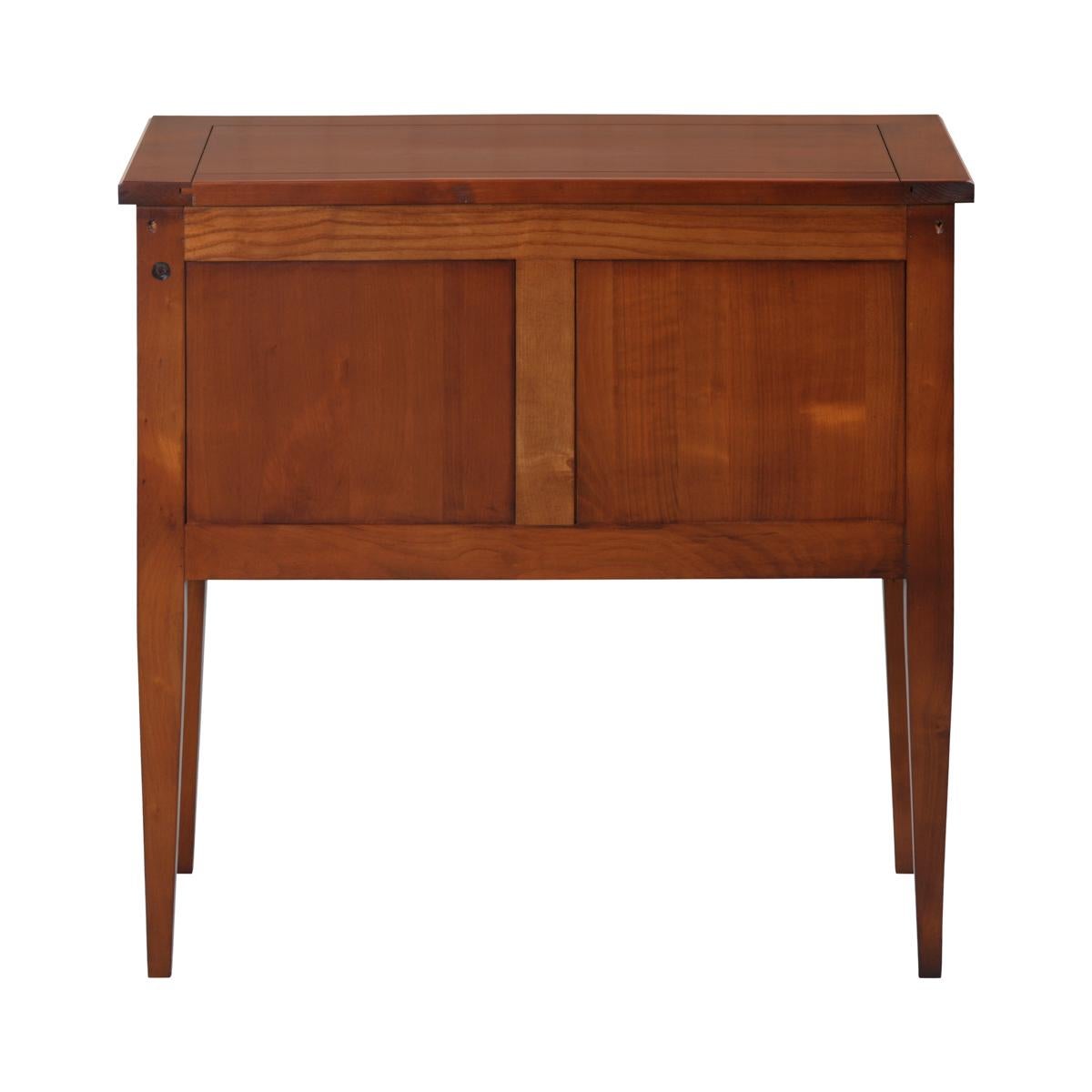 Tavolo consolle a 3 cassetti in stile francese Directoire in legno di ciliegio antico tinto in vendita 3